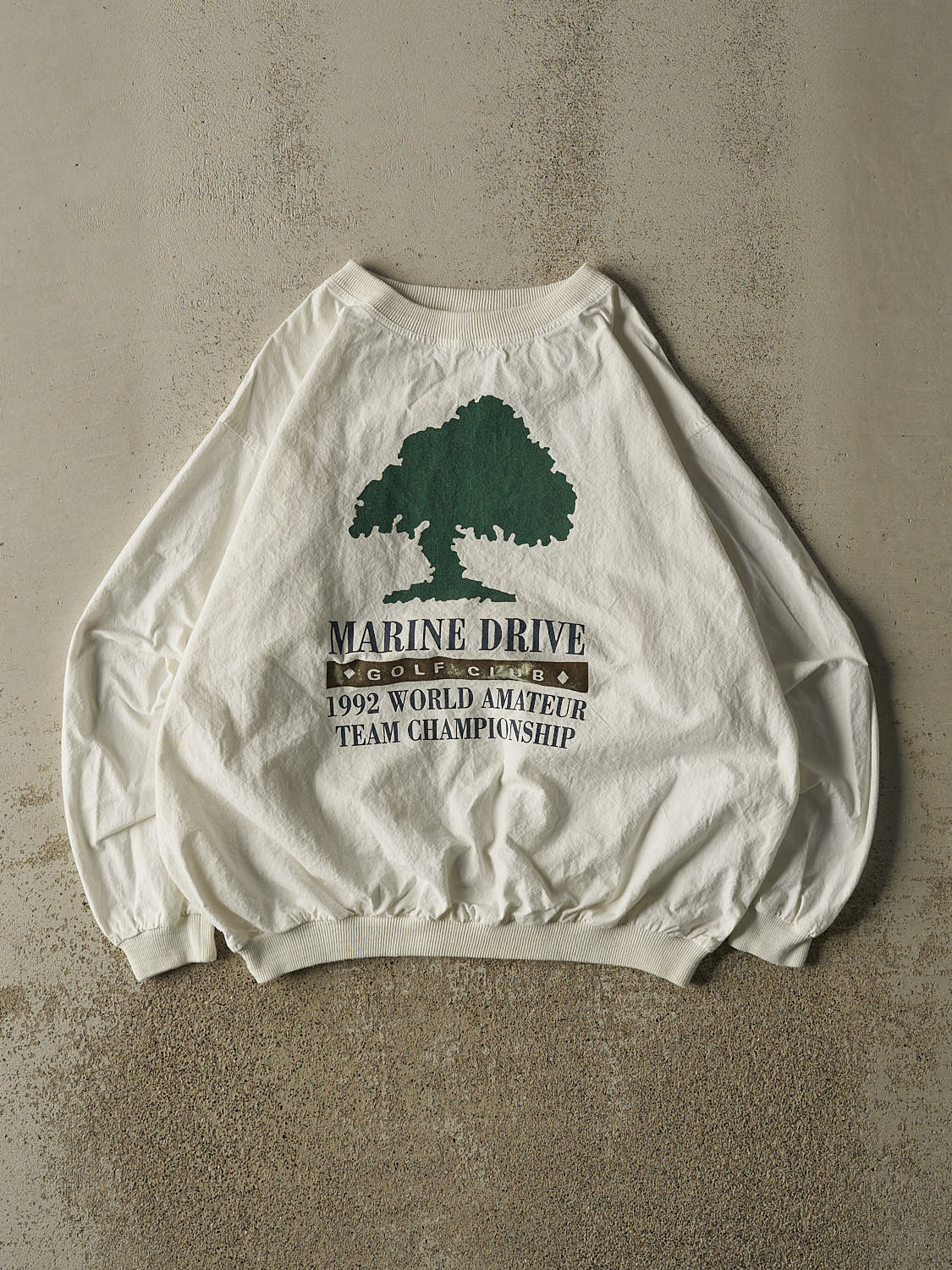 Vintage 92' White Marine Drive Golf Club Lightweight Crewneck (M/L)