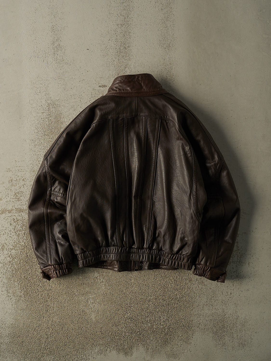 Vintage 90s Brown Pelle Studio Leather Bomber Jacket (L/XL)