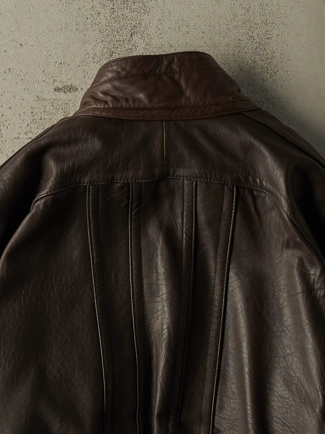 Vintage 90s Brown Pelle Studio Leather Bomber Jacket (L/XL)