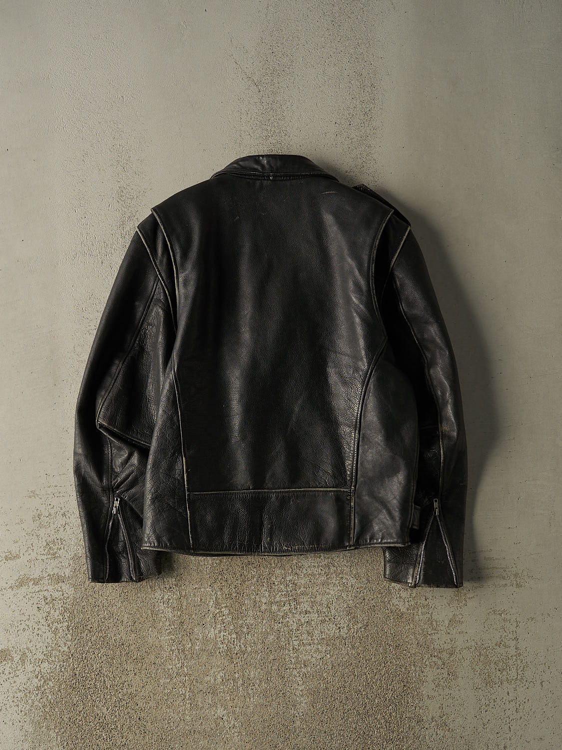 Vintage 90s Black Wilson's Leather Biker Jacket (S/M)