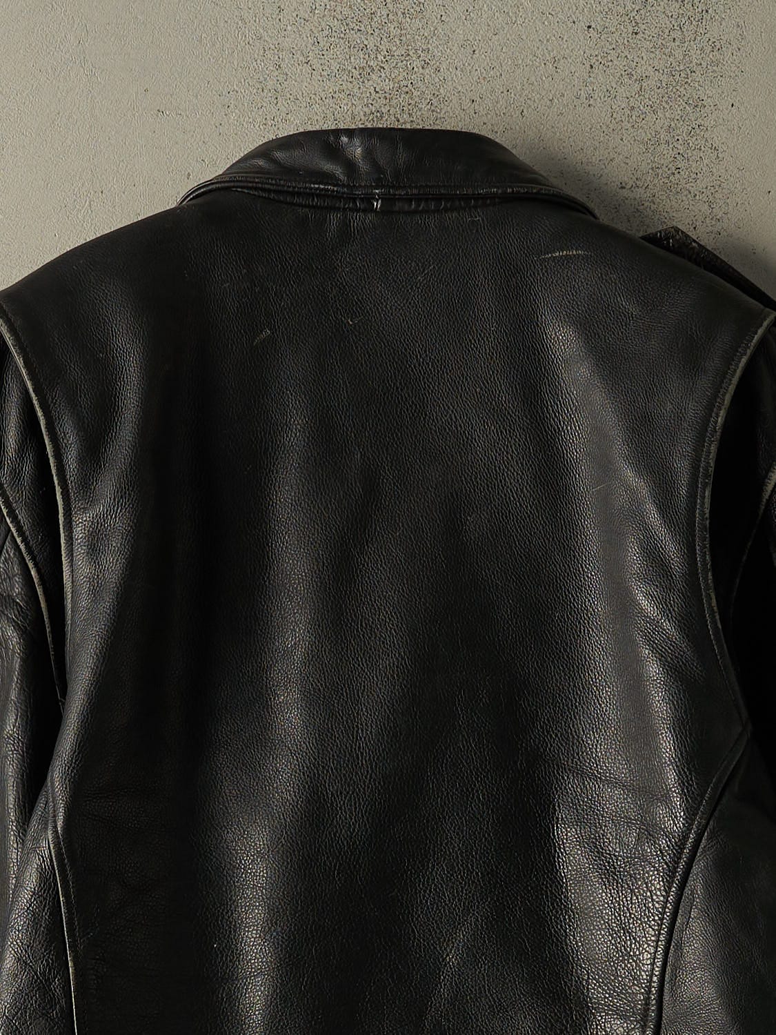 Vintage 90s Black Wilson's Leather Biker Jacket (S/M)