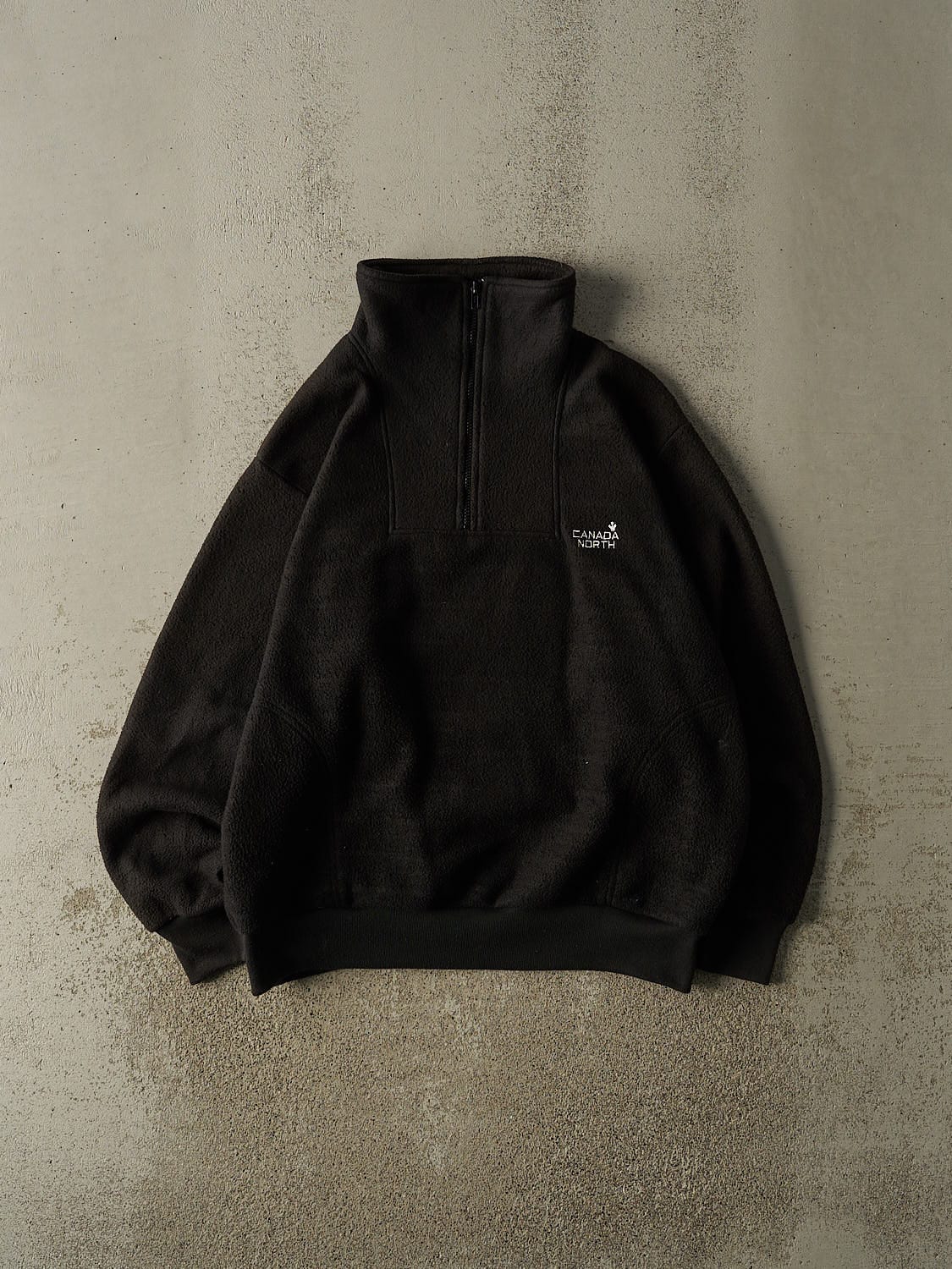 Vintage 90s Black Quarter Zip Fleece (L/XL)