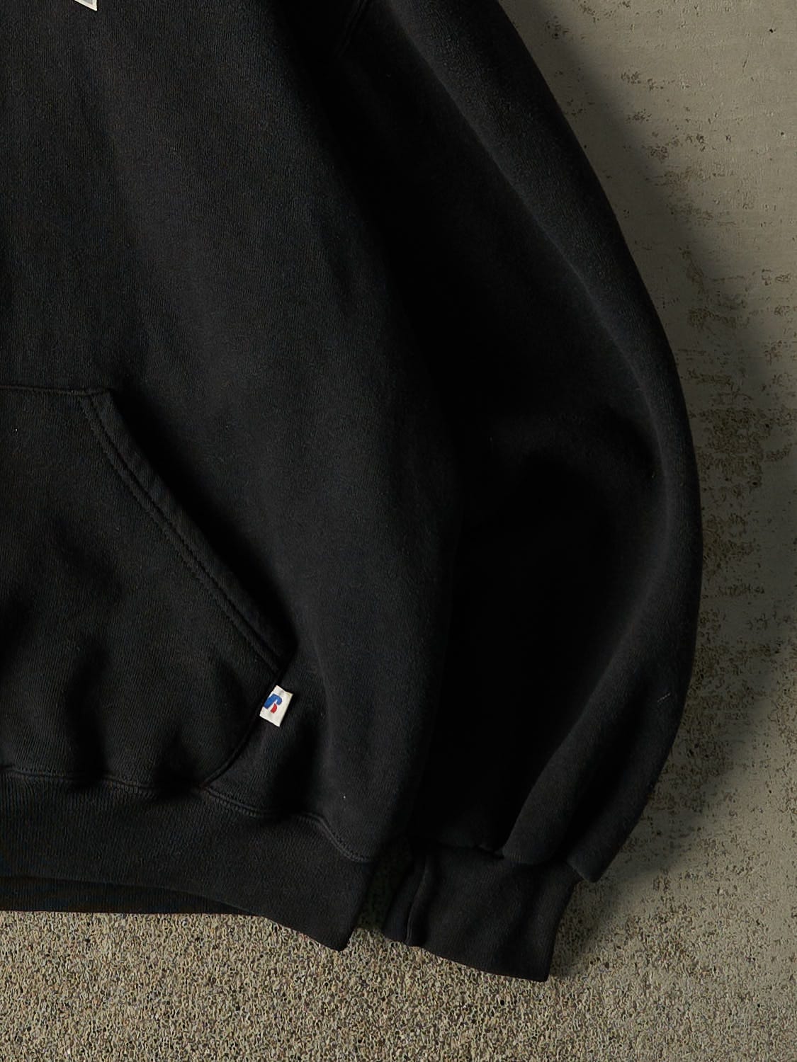 Vintage 90s Faded Black Russell Athletic Nursing Hoodie (M)
