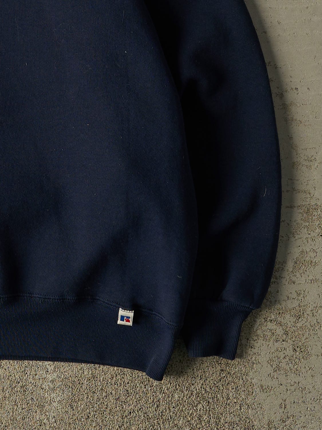 Vintage 90s Navy Blue Russell Athletic Blank Crewneck (XL/XXL)