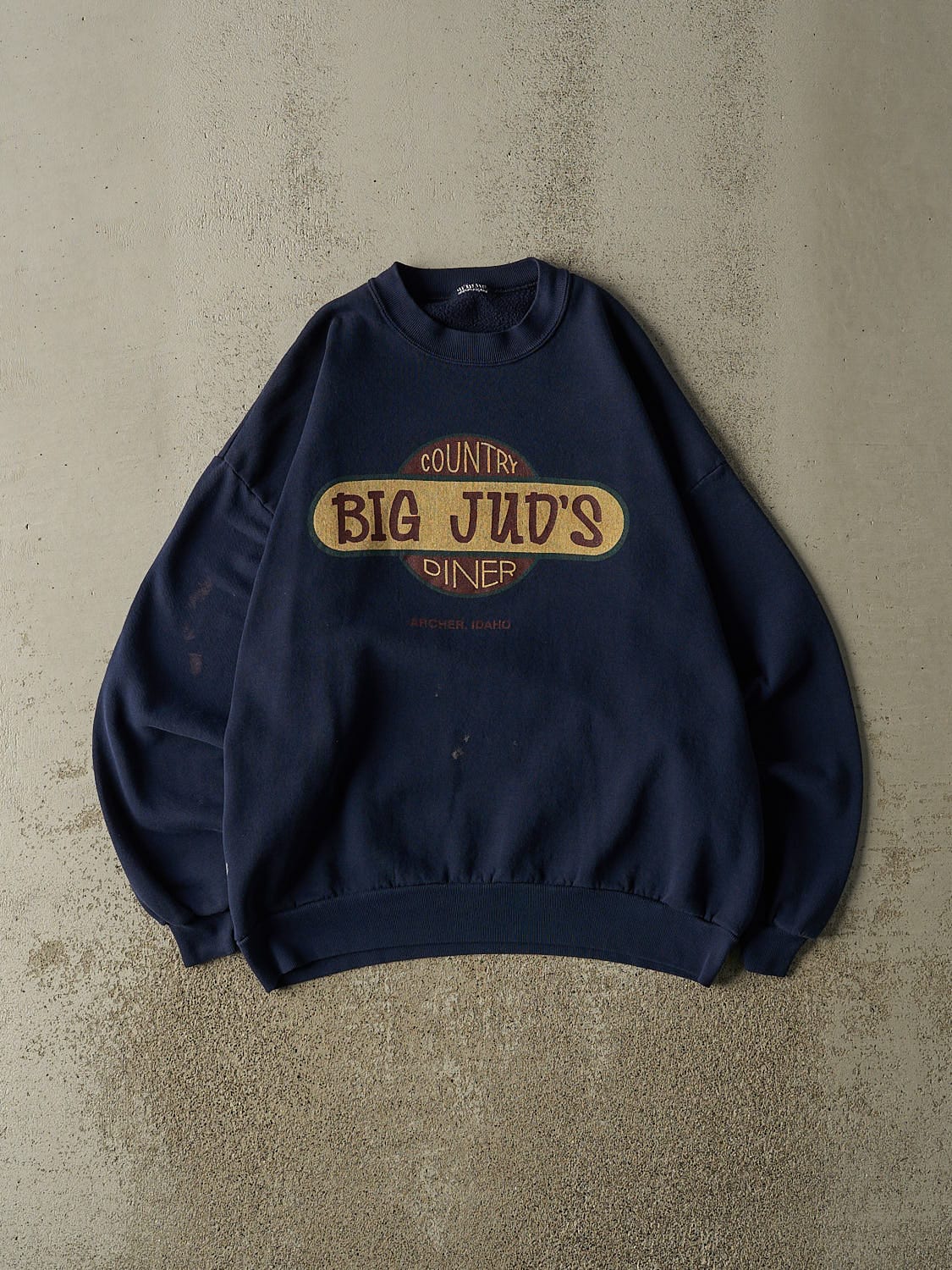 Vintage 90s Navy Blue Big Jud's Country Diner Crewneck (L)