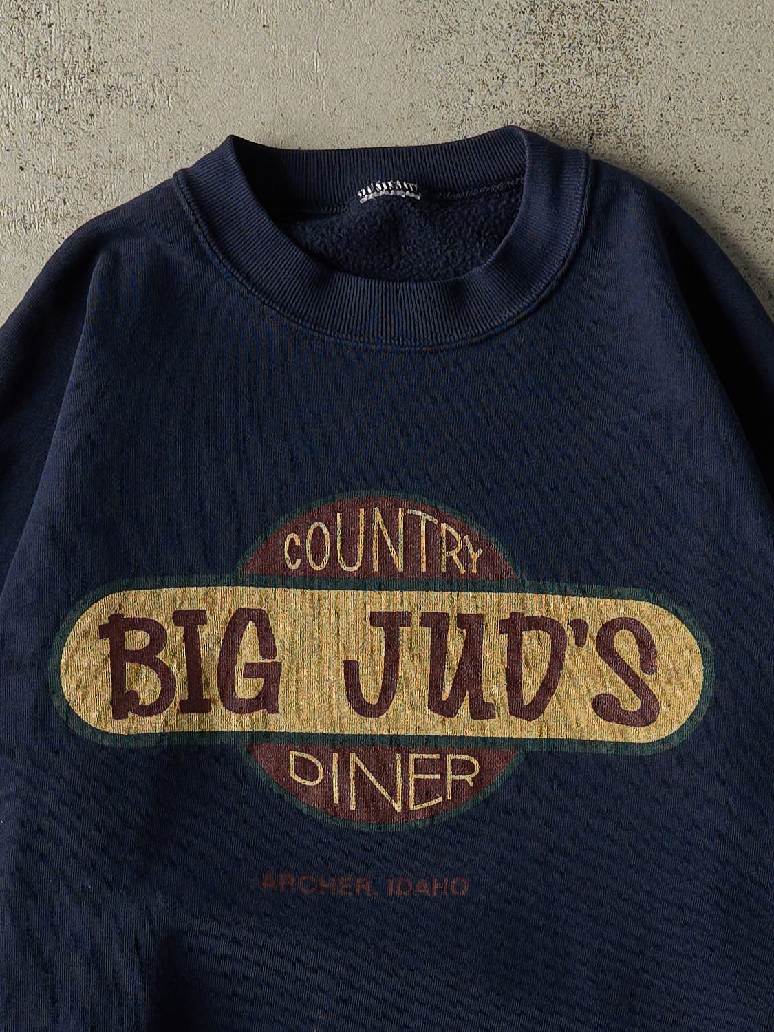 Vintage 90s Navy Blue Big Jud's Country Diner Crewneck (L)