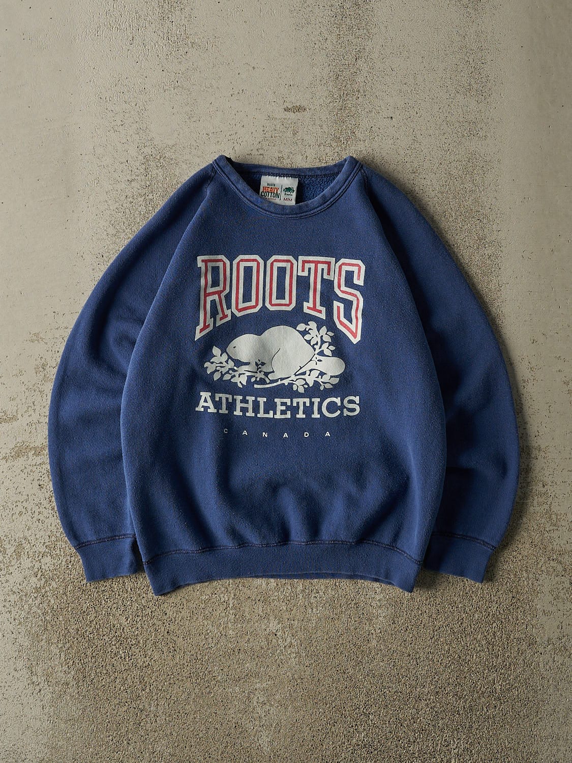 Vintage 90s Navy Blue Roots Crewneck (XS)