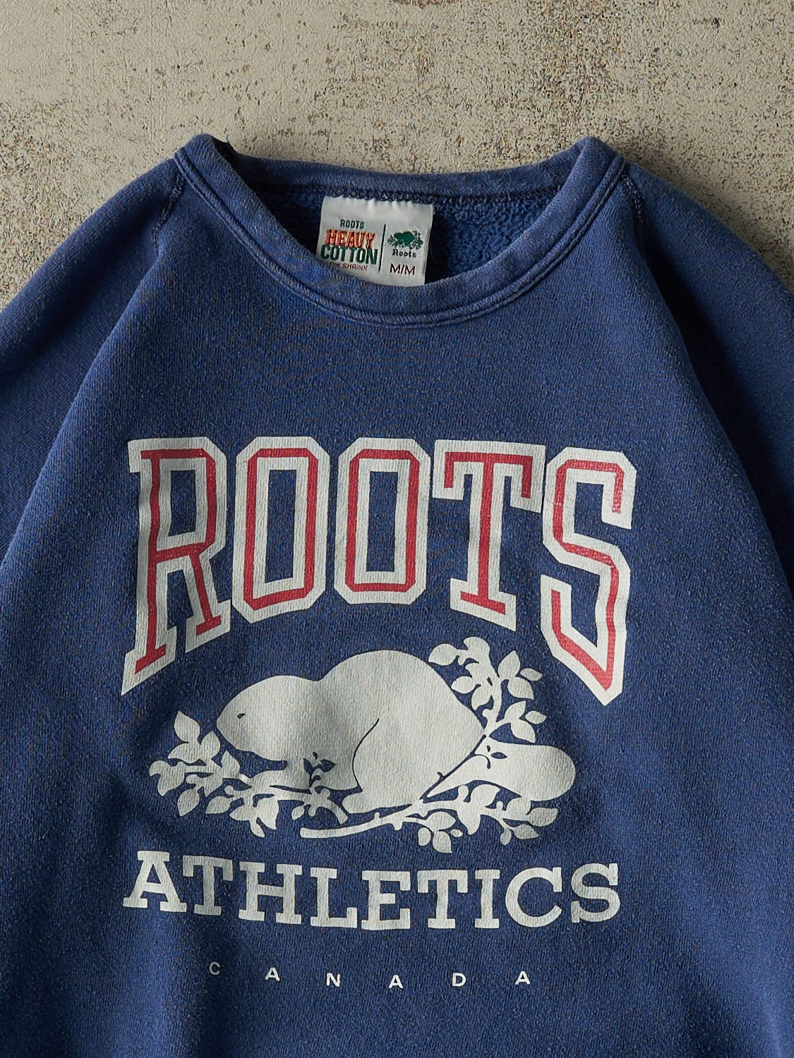 Vintage 90s Navy Blue Roots Crewneck (XS)