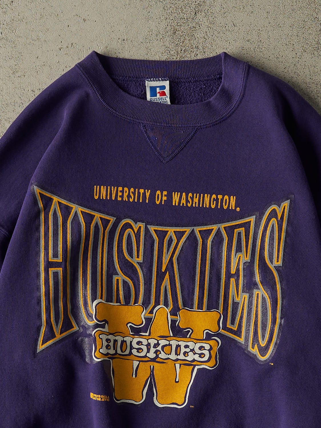 Vintage 90s Purple Russell Athletic University of Washington Huskies Crewneck (L/XL)