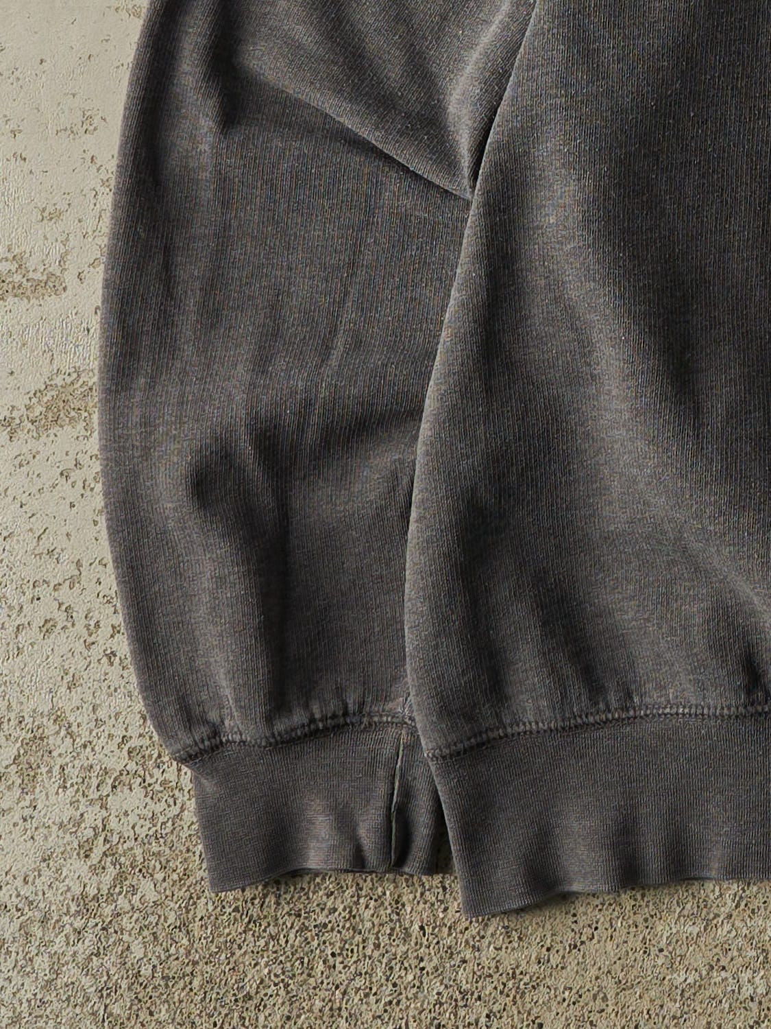 Vintage Y2K Charcoal Grey Russell Athletic Blank Crewneck (M)