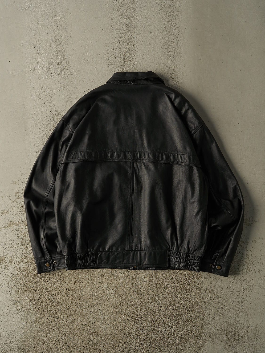 Vintage 90s Black Danier Leather Jacket (XL)