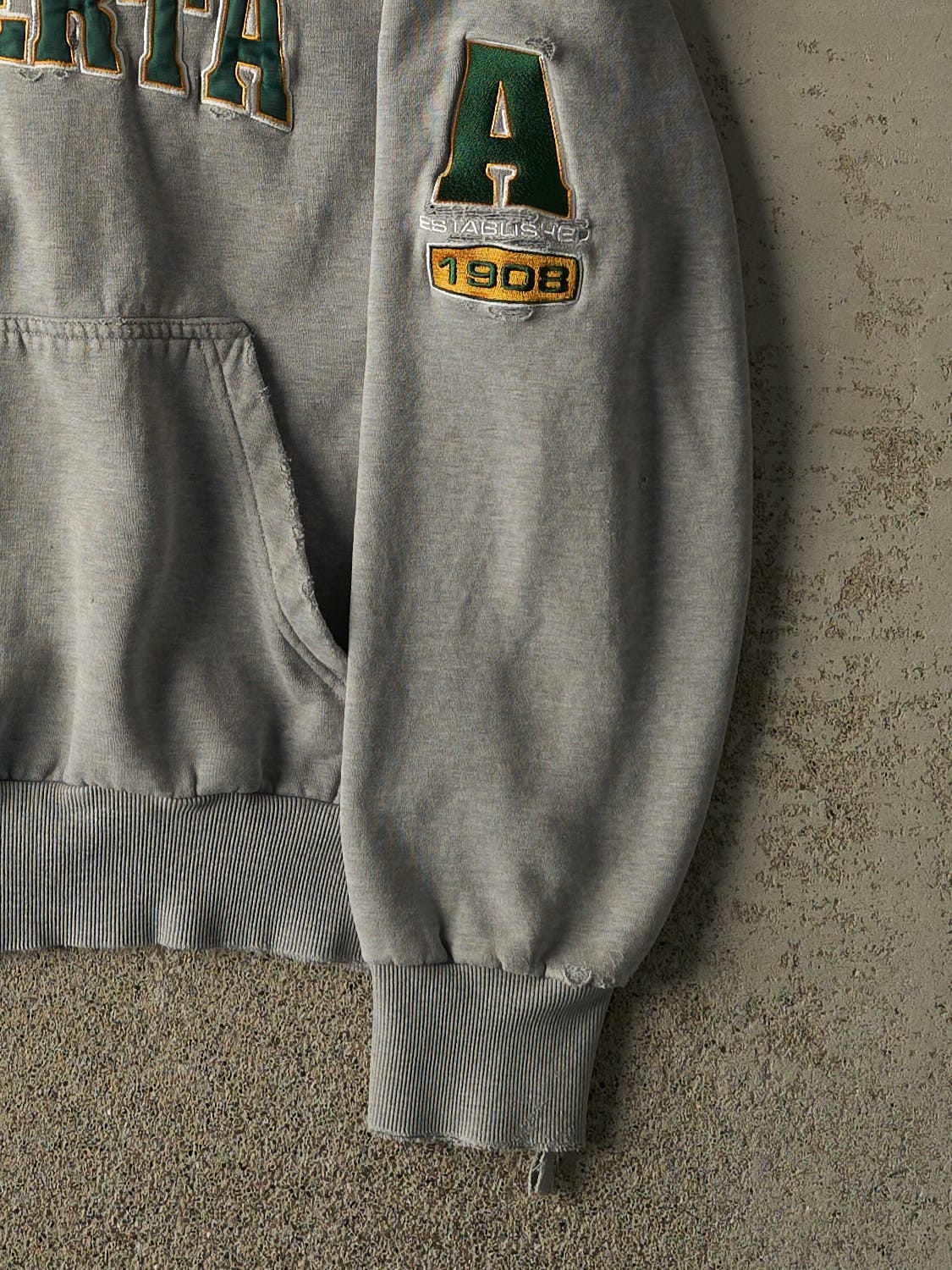 Vintage 90s Grey University of Alberta Hoodie (S/M)