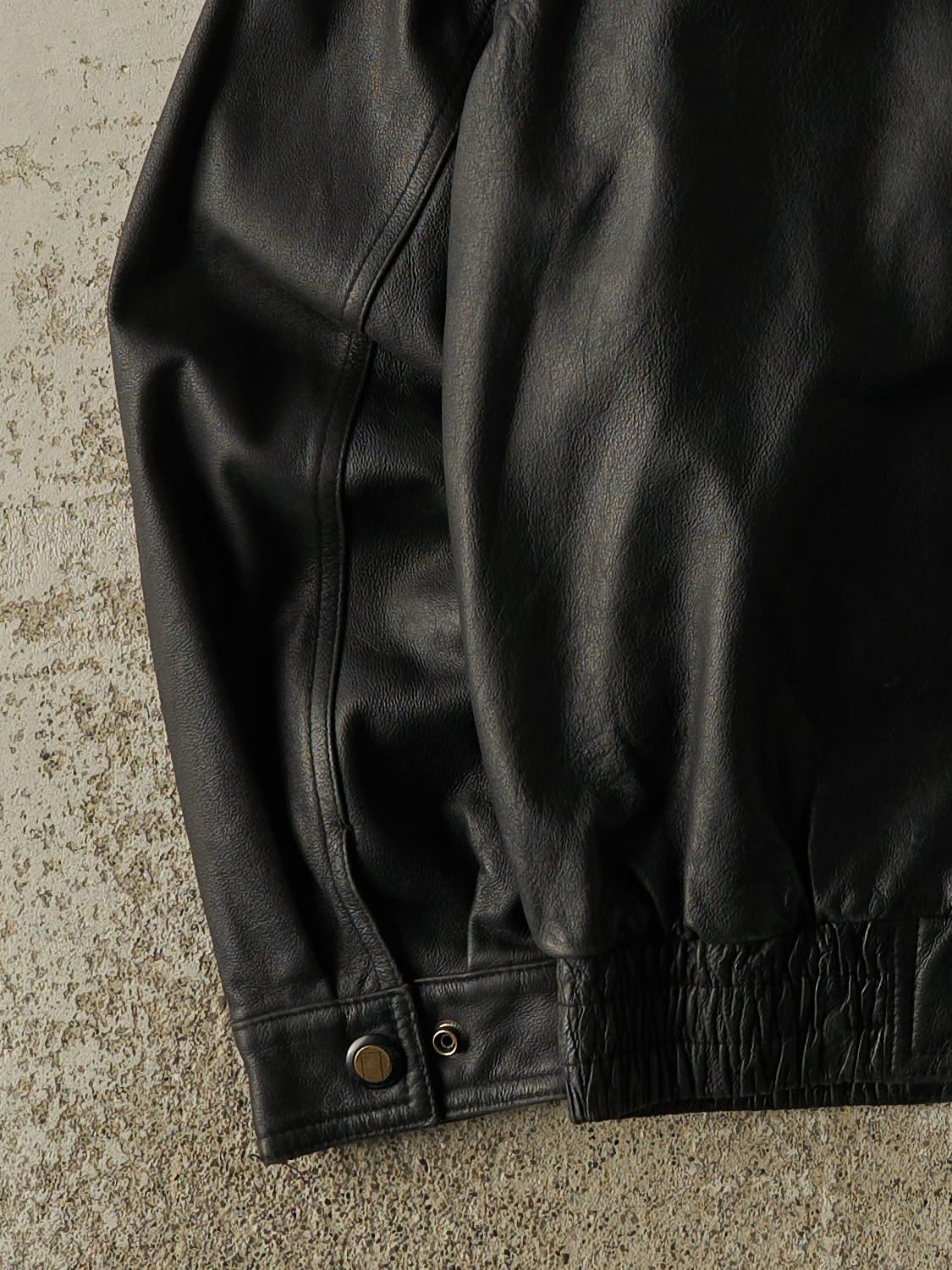 Vintage 90s Black Danier Leather Jacket (XL)