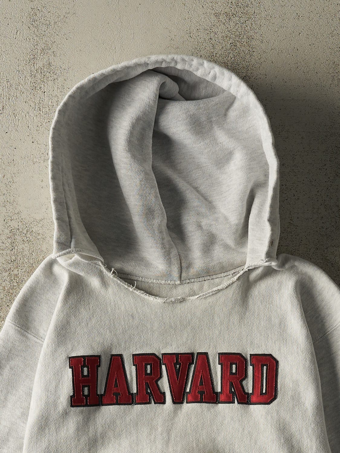 Vintage 90s Heather Grey Champion Reverse Weave Harvard University Hoodie (S/M)