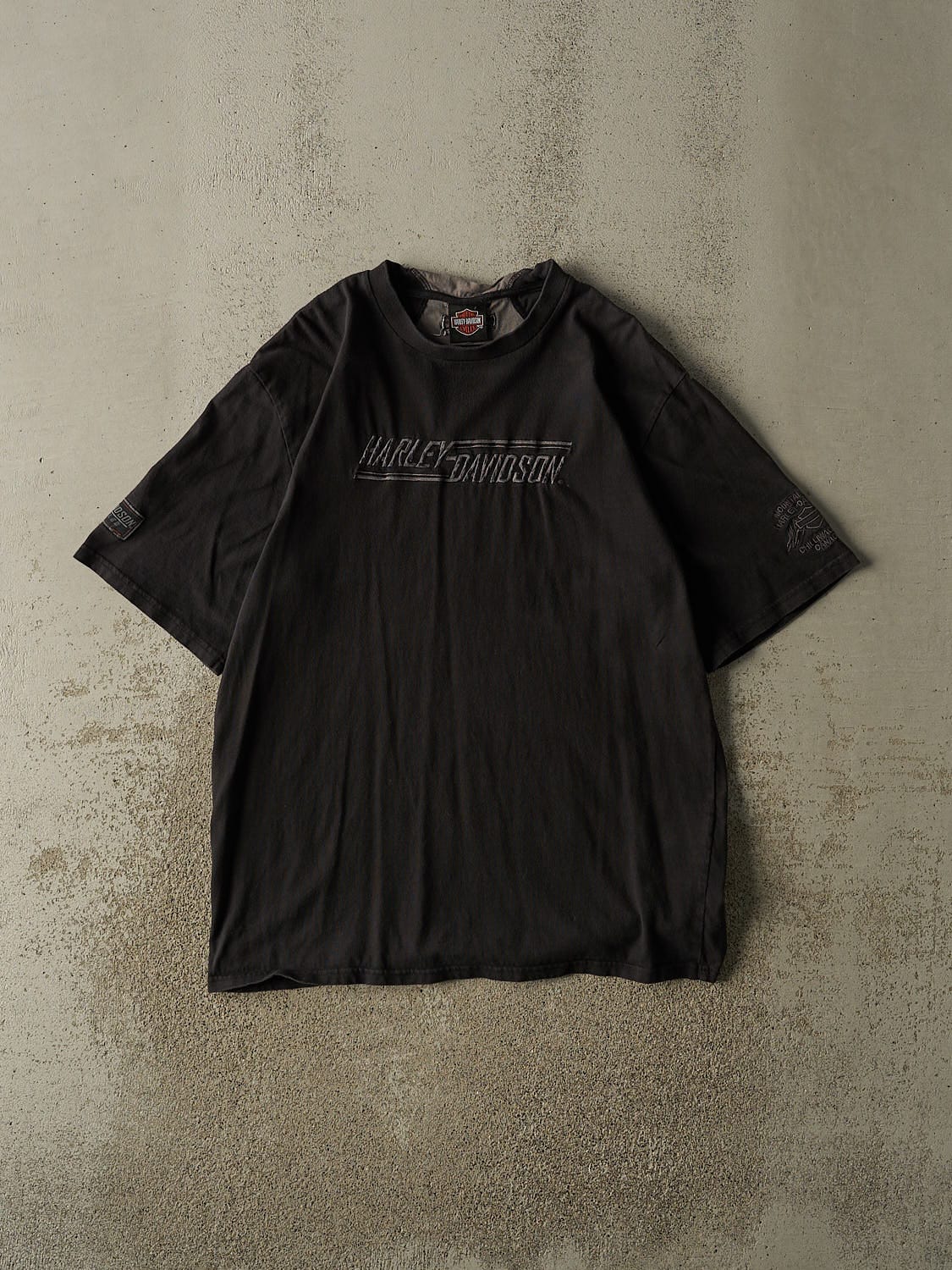 Vintage Y2K Black Harley Davidson Chilliwack BC Tee (L/XL)