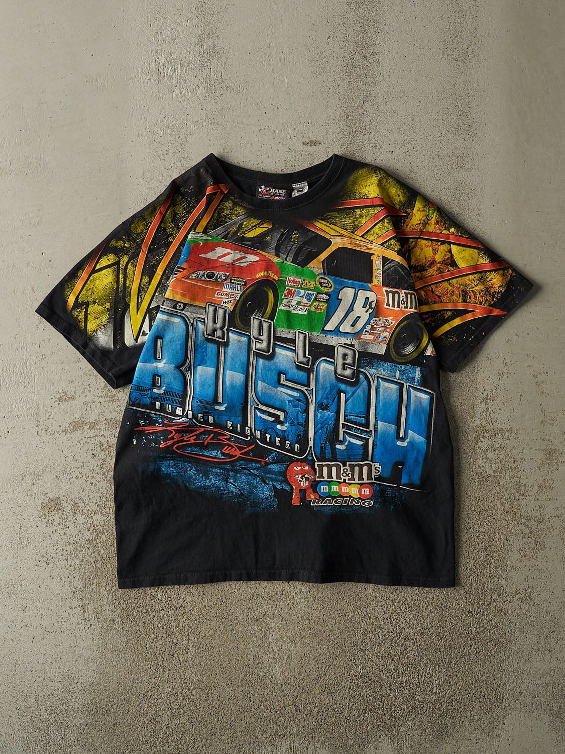 Vintage 11' Black Kyle Busch Nascar AOP Tee (XL)