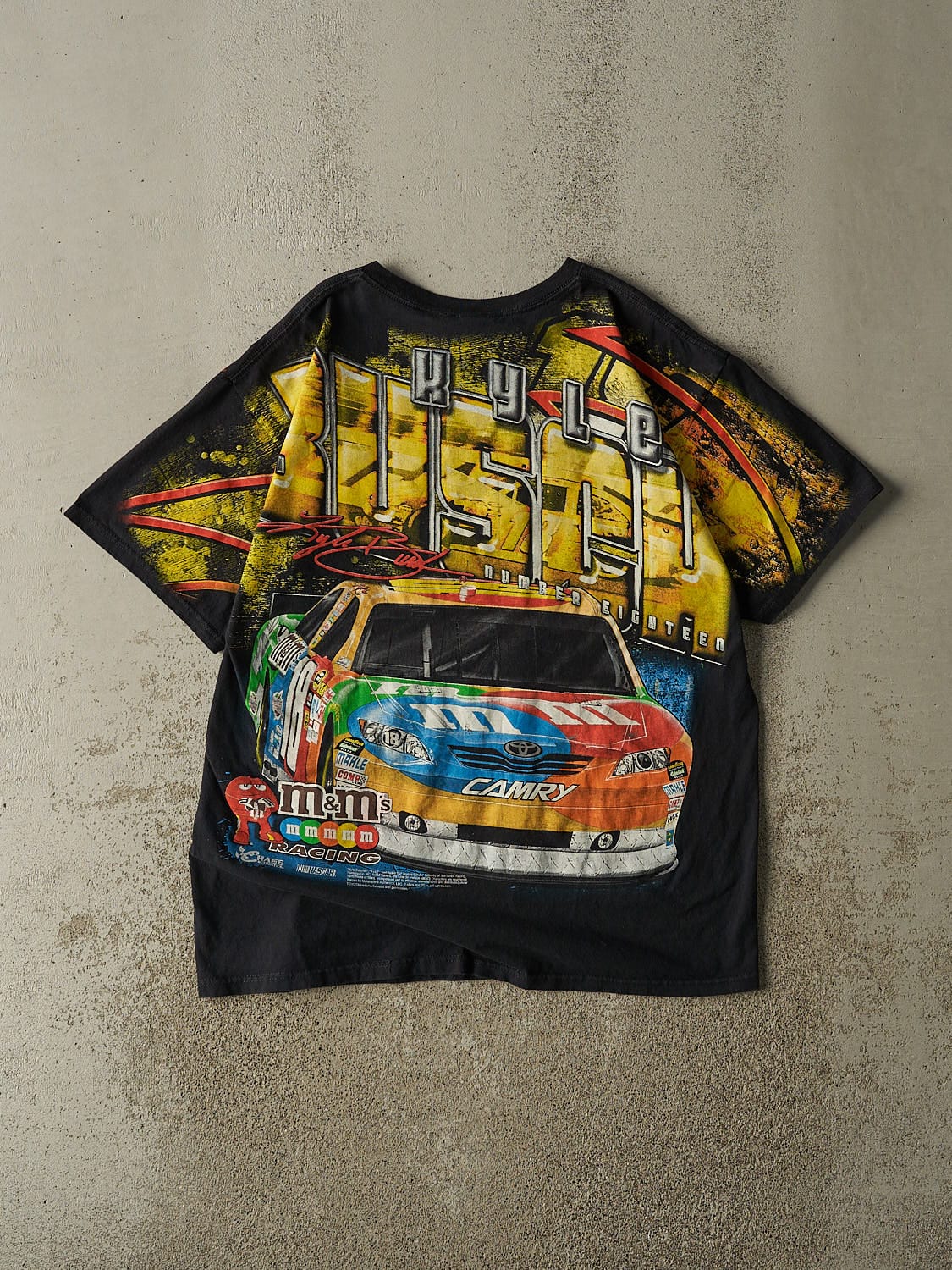 Vintage 11' Black Kyle Busch Nascar AOP Tee (XL)