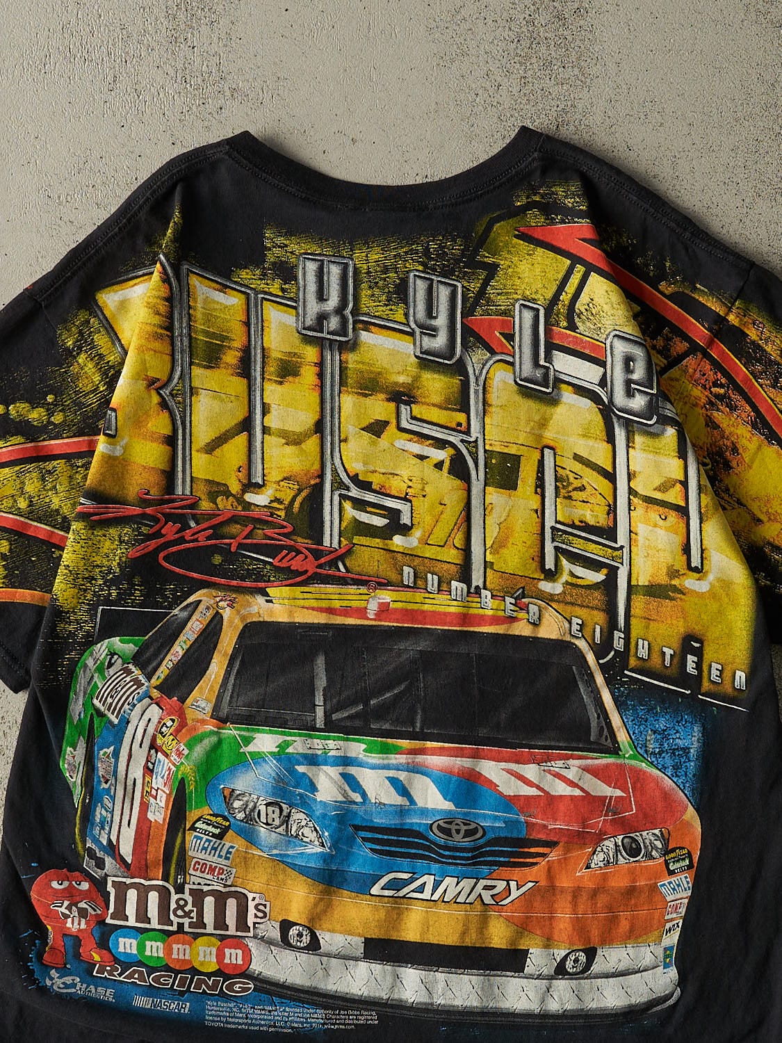 Vintage 11' Black Kyle Busch Nascar AOP Tee (XL)