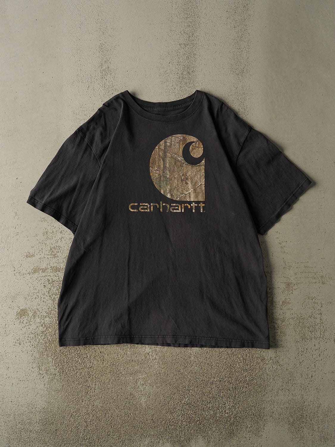 Vintage Y2K Faded Black Carhartt x Realtree Tee (XXL/XXXL)