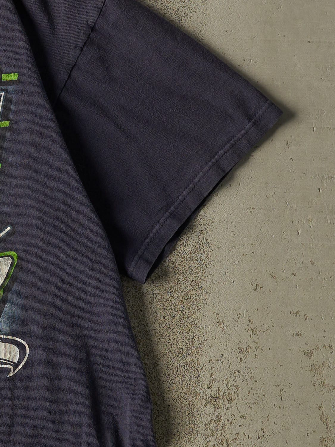 Vintage Y2K Navy Blue Seattle Seahawks #37 Shaun Alexander Tee (M/L)