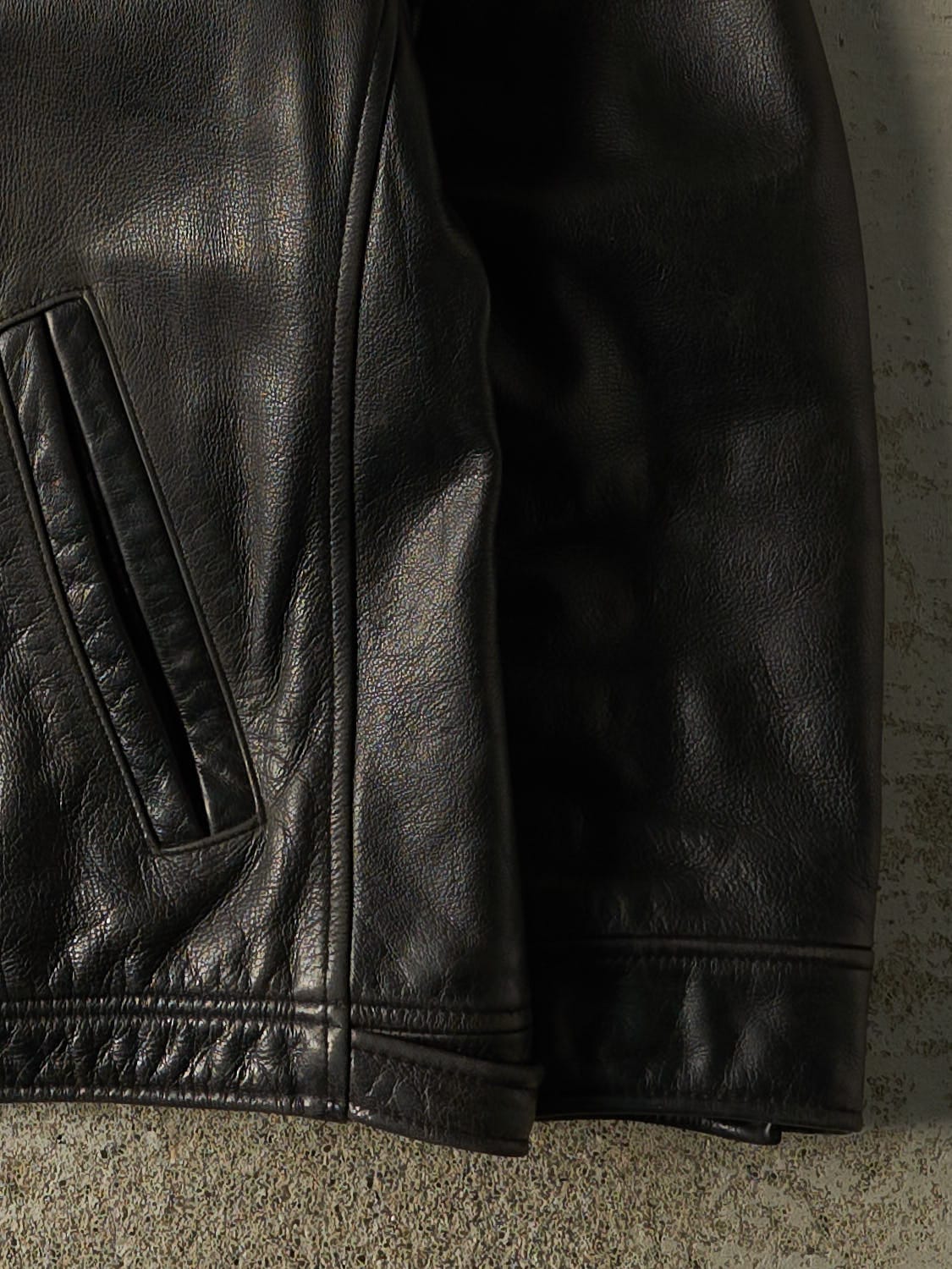 Vintage 90s Black Leather Jacket (M/L)