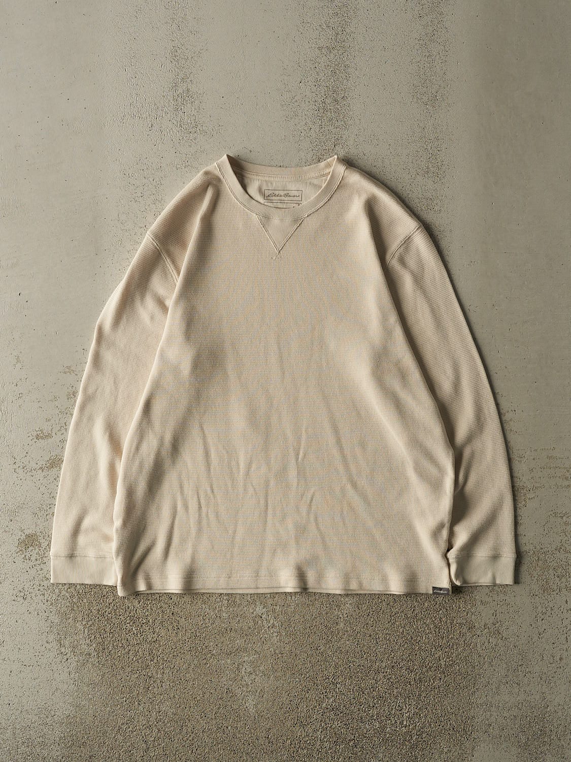 Vintage Y2K Beige Eddie Bauer Thermal Long Sleeve (XL)