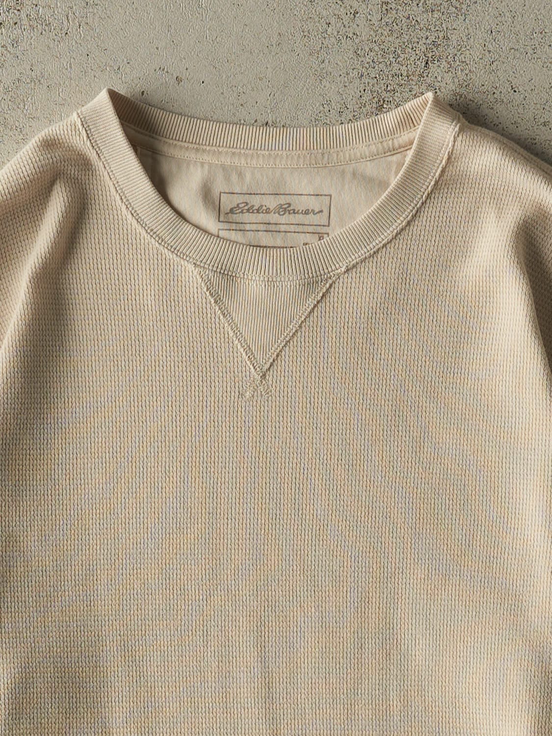 Vintage Y2K Beige Eddie Bauer Thermal Long Sleeve (XL)