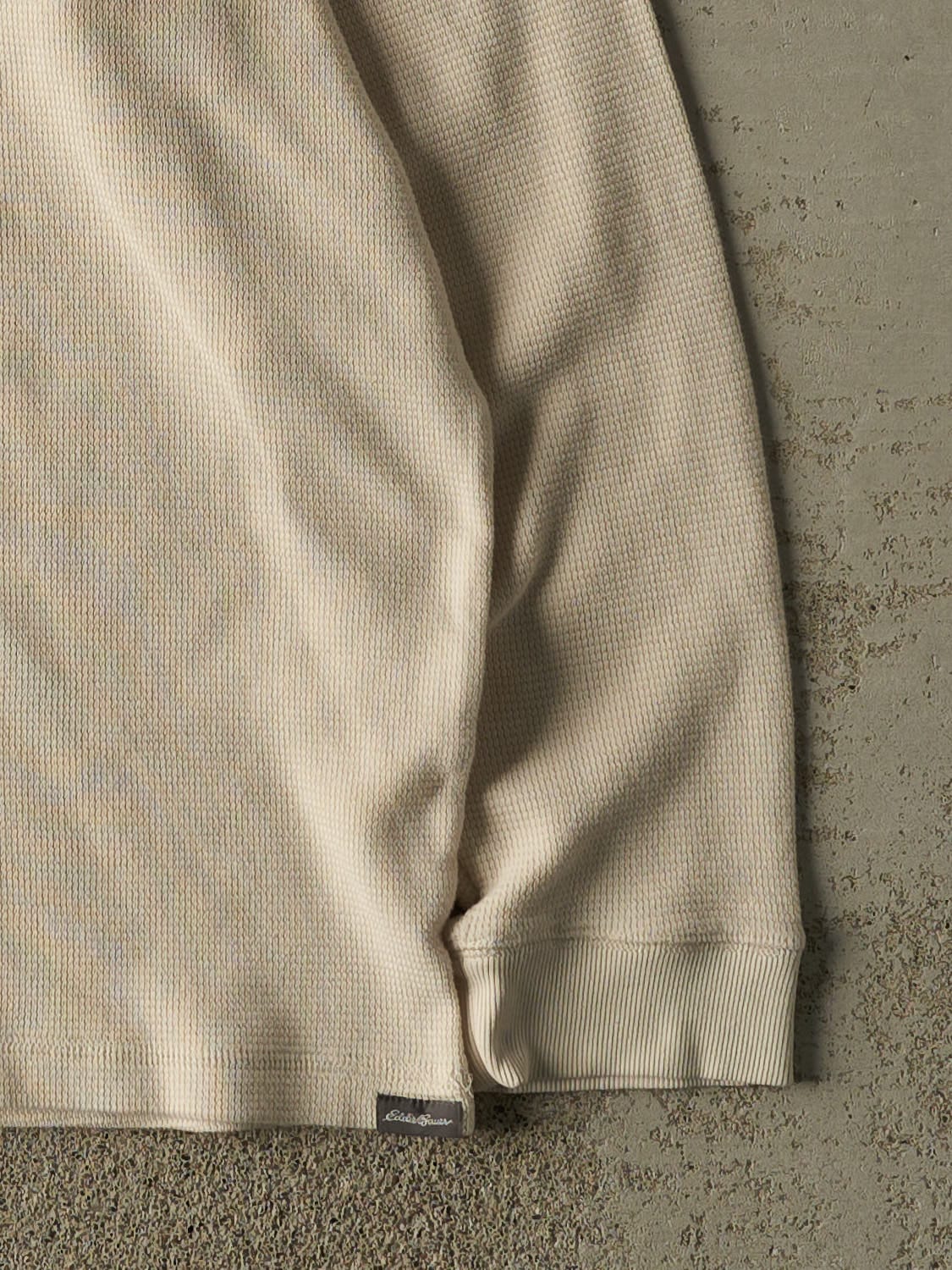 Vintage Y2K Beige Eddie Bauer Thermal Long Sleeve (XL)