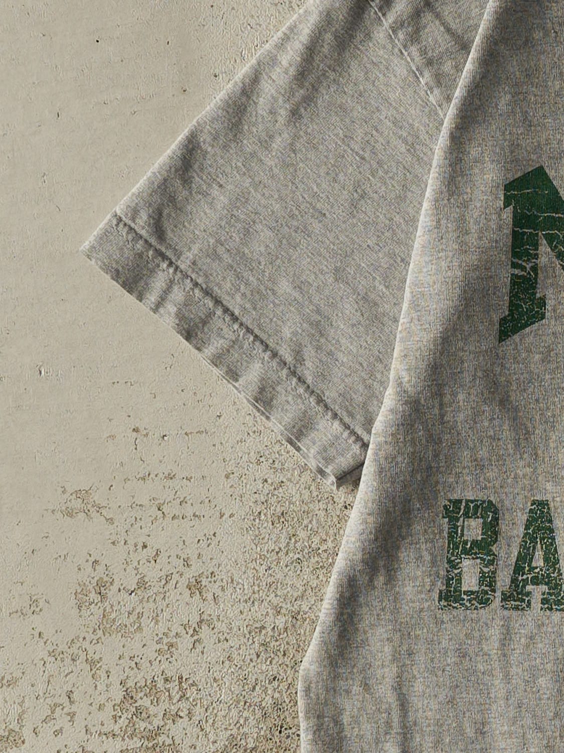 Vintage Y2K Grey Miami Basketball Tee (S/M)