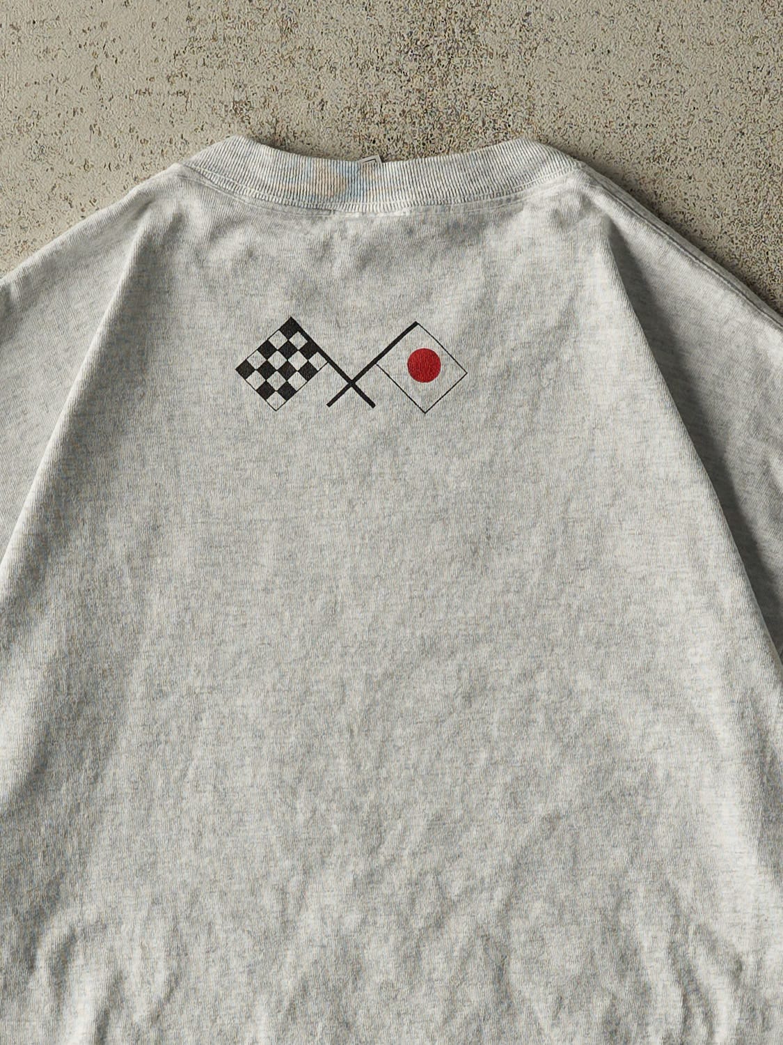 Vintage 90s Heather Grey Road Rocket Japenese Motorcycle Tee (L/XL)