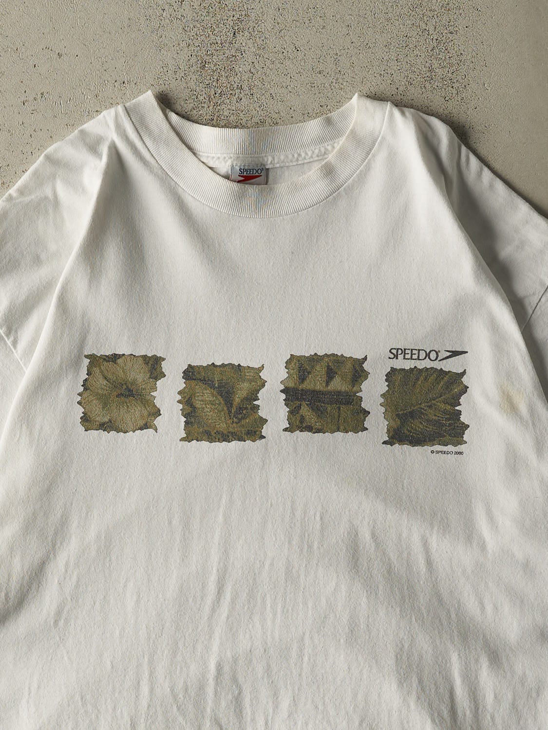 Vintage 00' White Speedo Tee (L/XL)