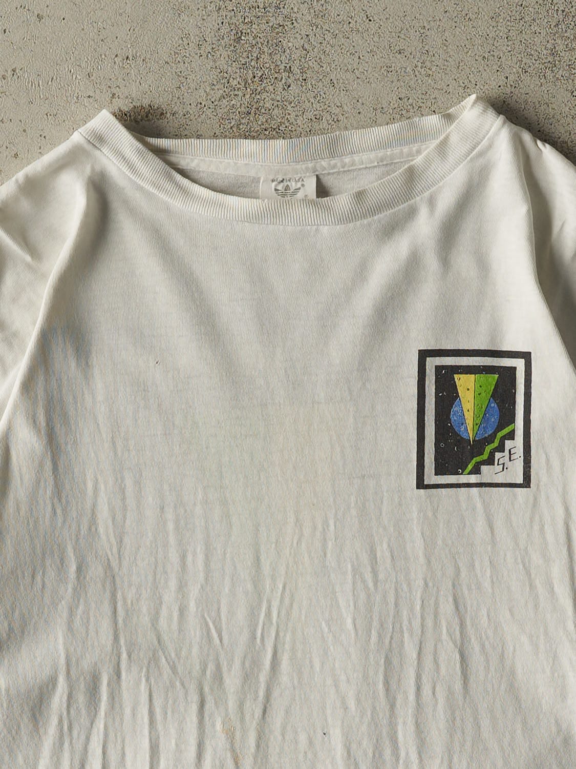 Vintage Y2K Beige Adidas Tee (L)
