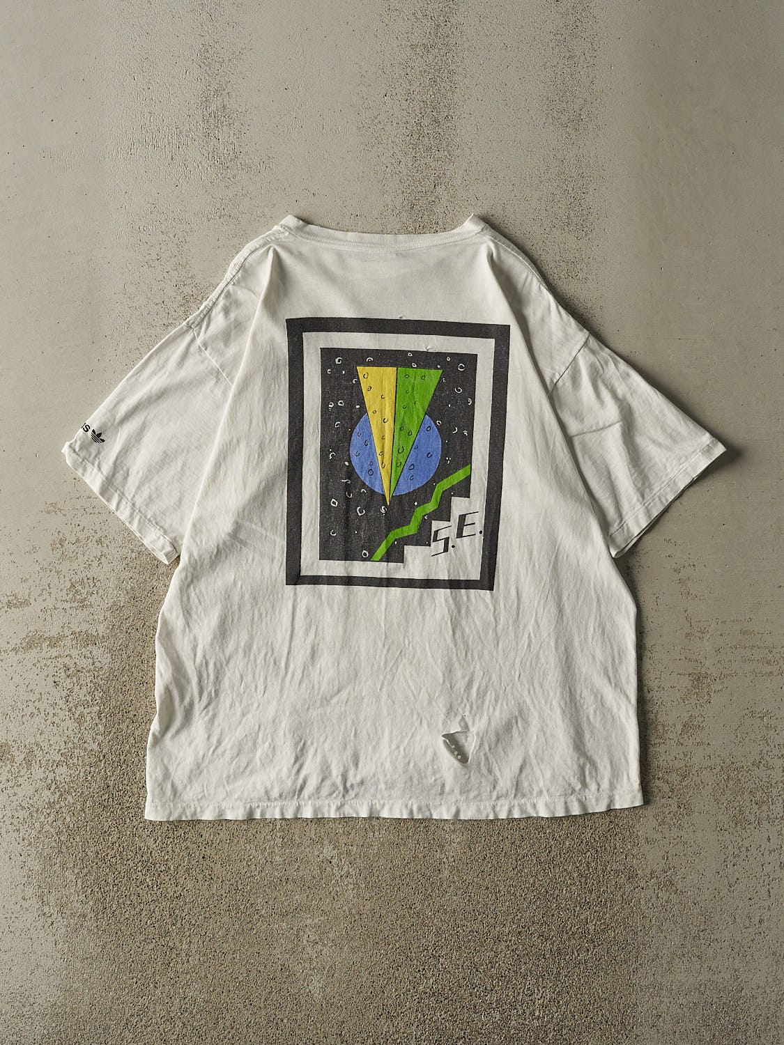 Vintage Y2K Beige Adidas Tee (L)