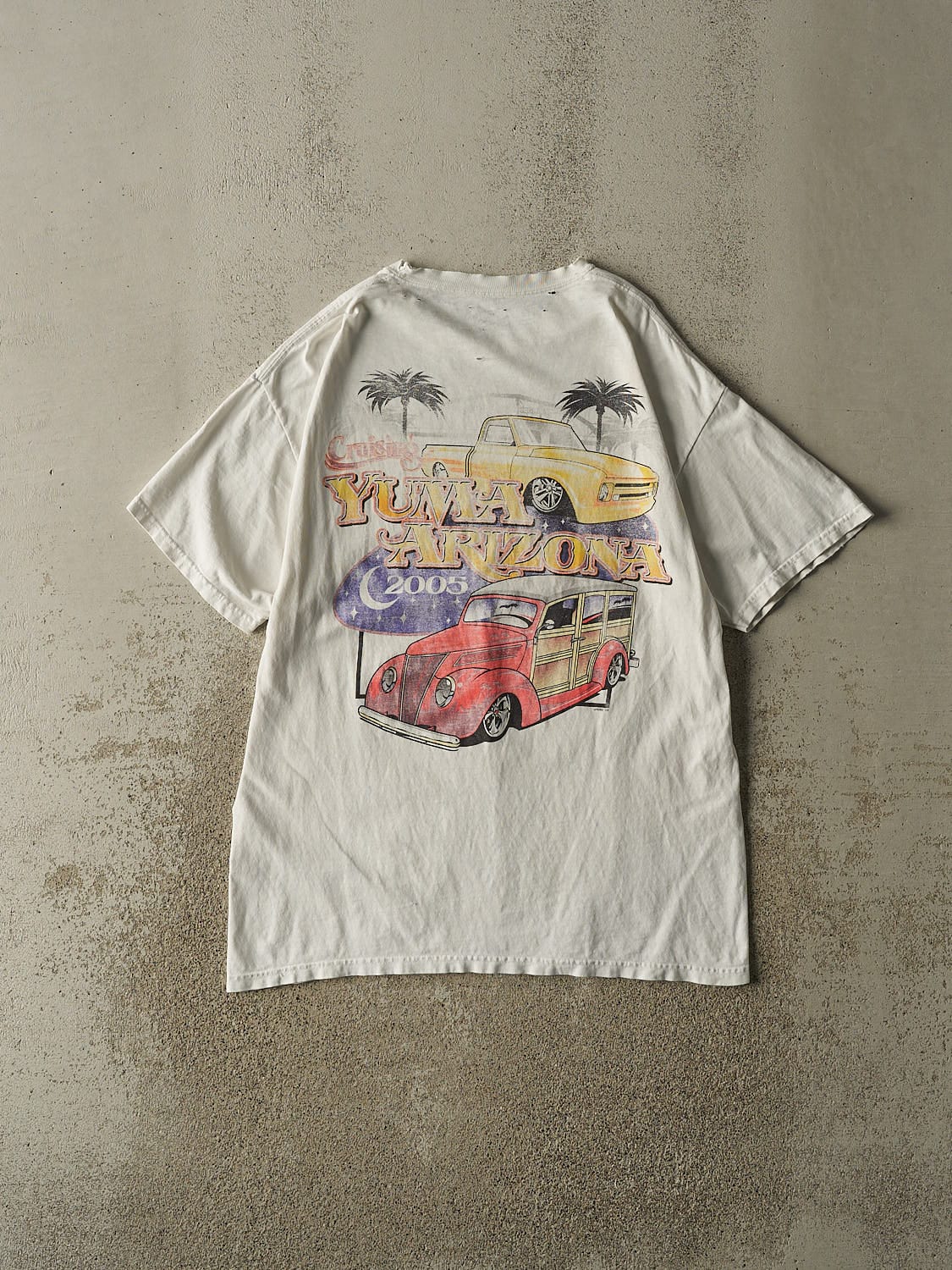 Vintage 05' Beige Yuma Arizona Car Tee (L/XL)