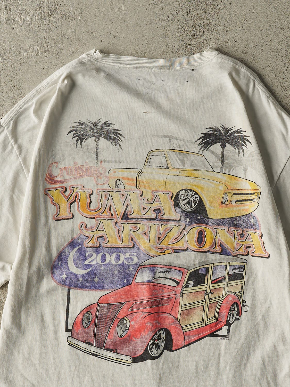 Vintage 05' Beige Yuma Arizona Car Tee (L/XL)