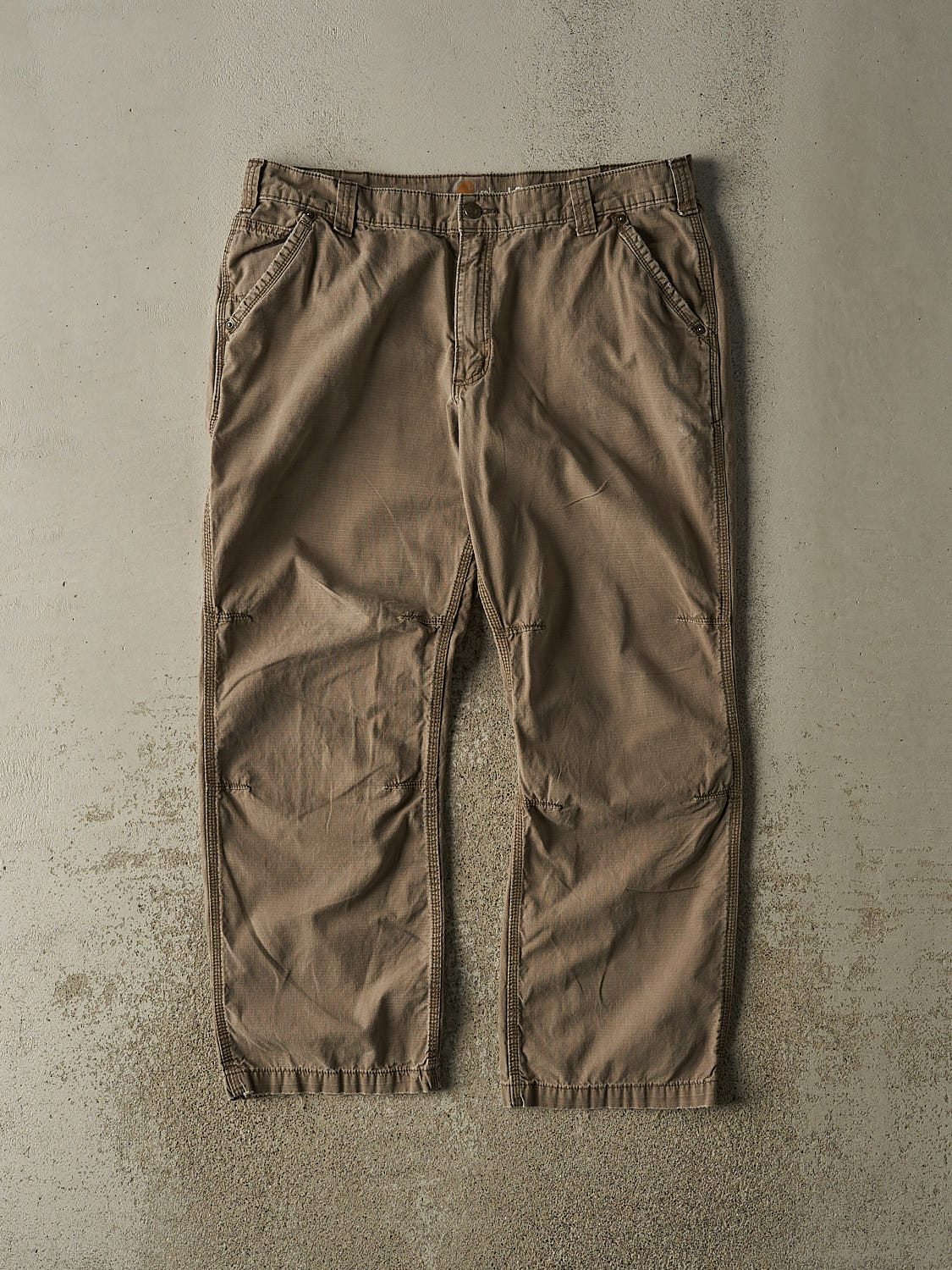 Vintage Y2K Sun Faded Brown Carhartt Ripstop Work Pants (36x28.5)