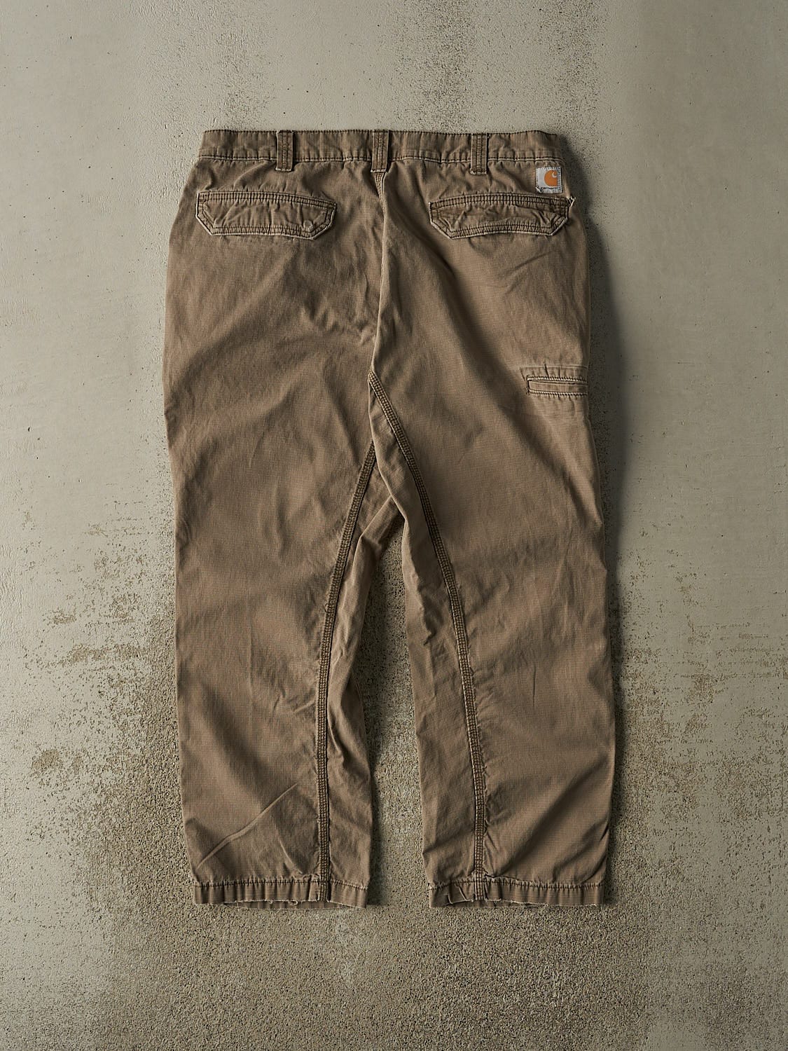 Vintage Y2K Sun Faded Brown Carhartt Ripstop Work Pants (36x28.5)