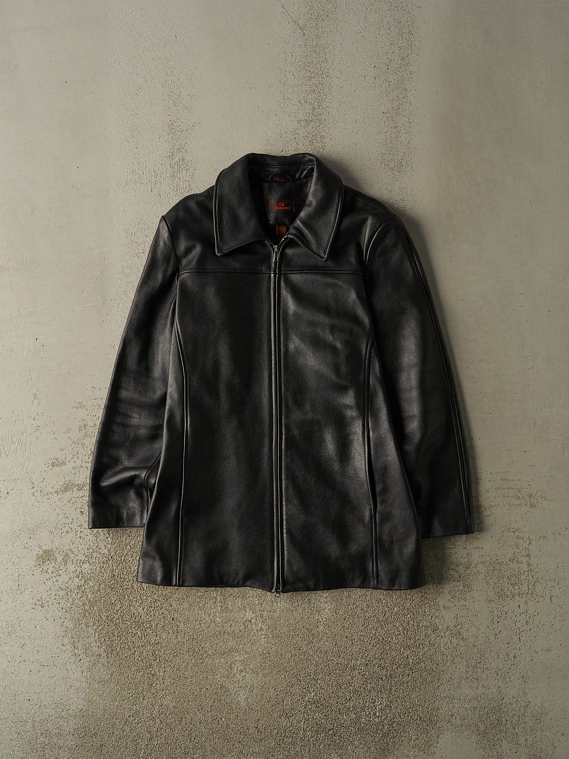 Vintage Y2K Black Danier Soft Leather Trench Jacket (M/L)