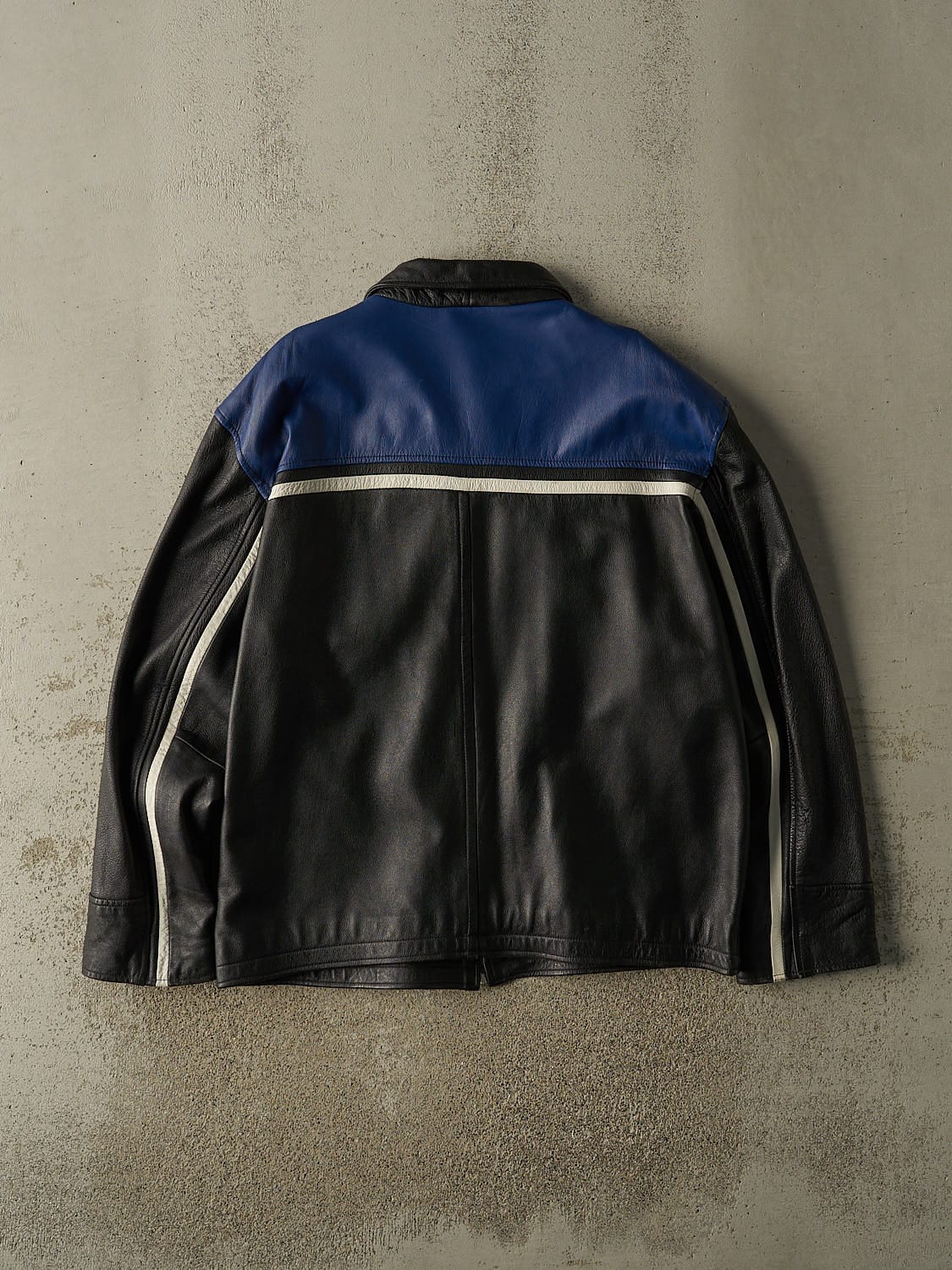 Vintage 90s Black & Blue Pepsi Leather Jacket (XL)