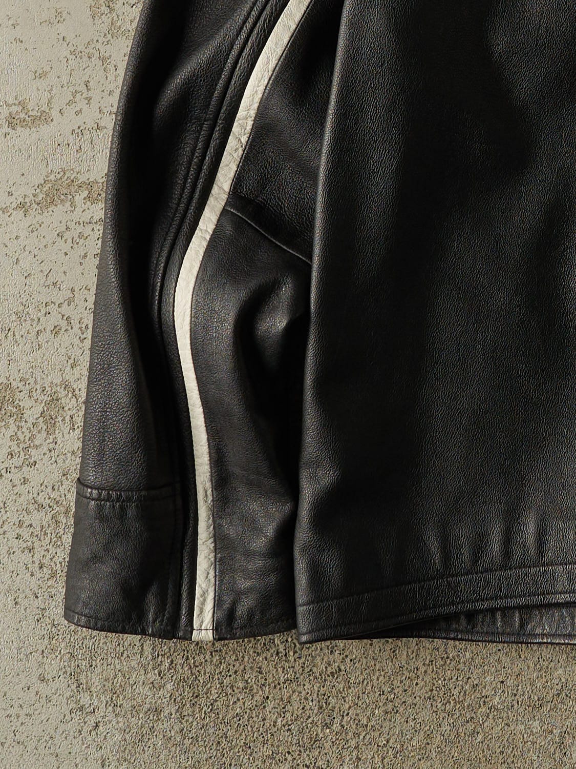 Vintage 90s Black & Blue Pepsi Leather Jacket (XL)
