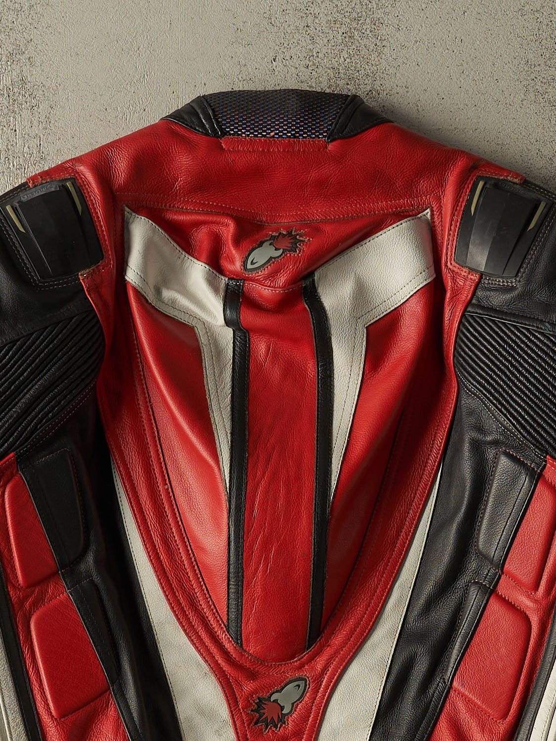 Vintage 90s Black & Red Joe Rocket Leather Racing Biker Jacket (S)