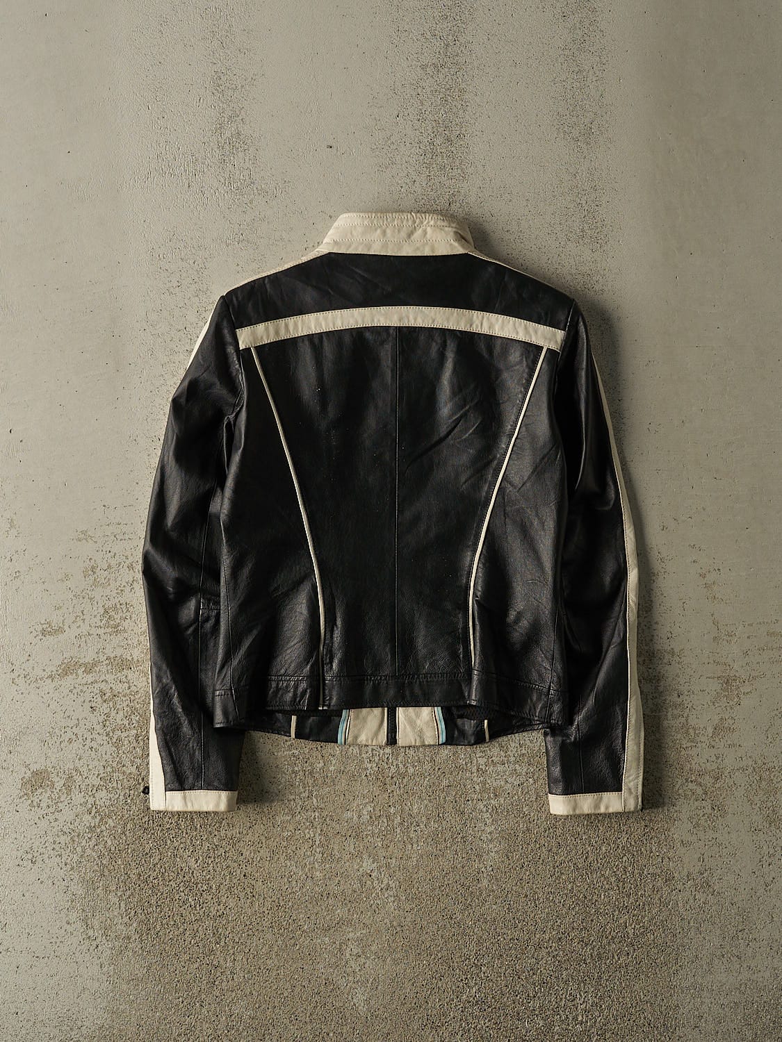 Vintage Y2K Black Danier Cafe Racer Leather Jacket (XXS/XS)
