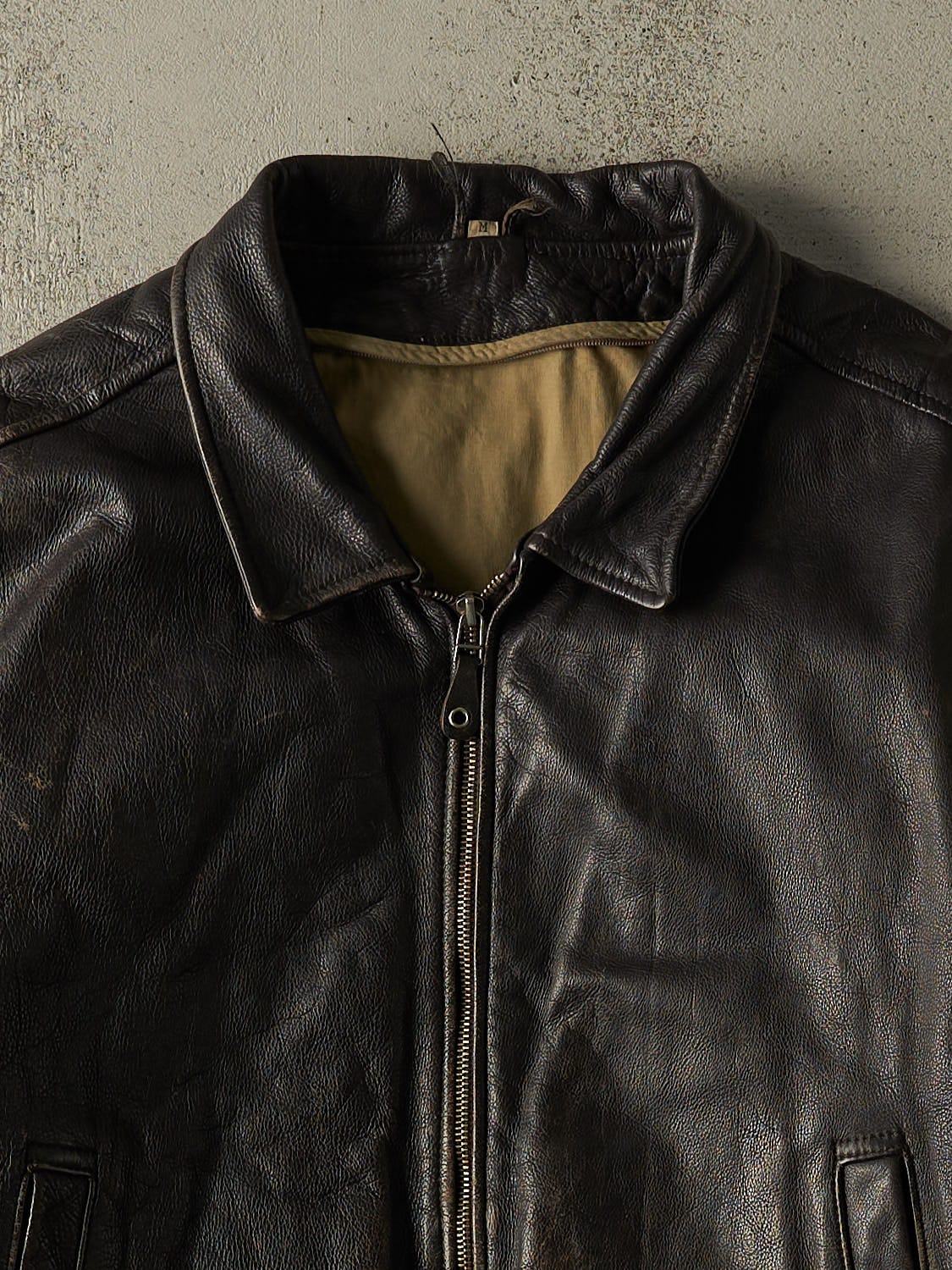 Vintage 90s Brown Levi's Leather Bomber Jacket (M/L)