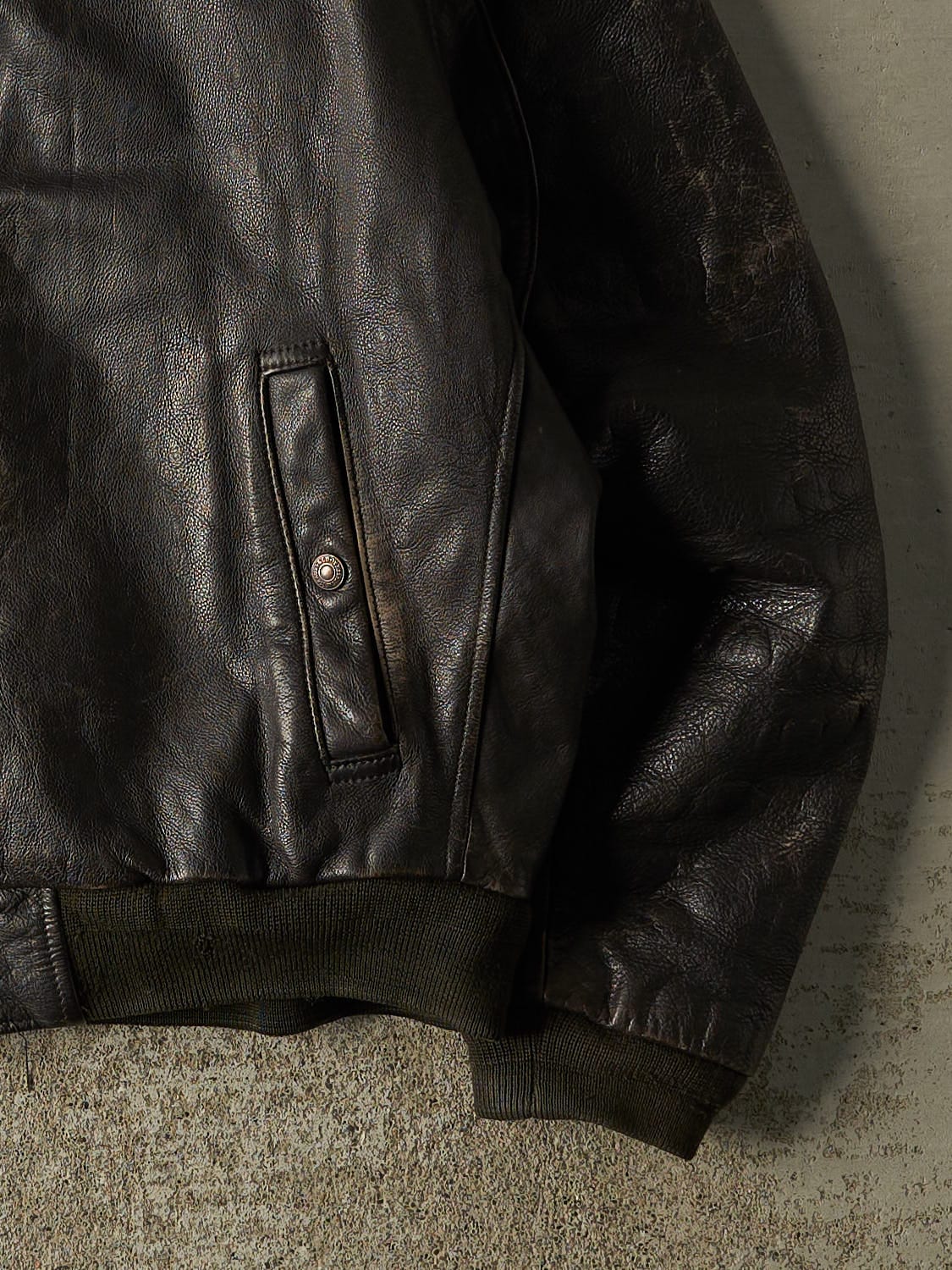 Vintage 90s Brown Levi's Leather Bomber Jacket (M/L)