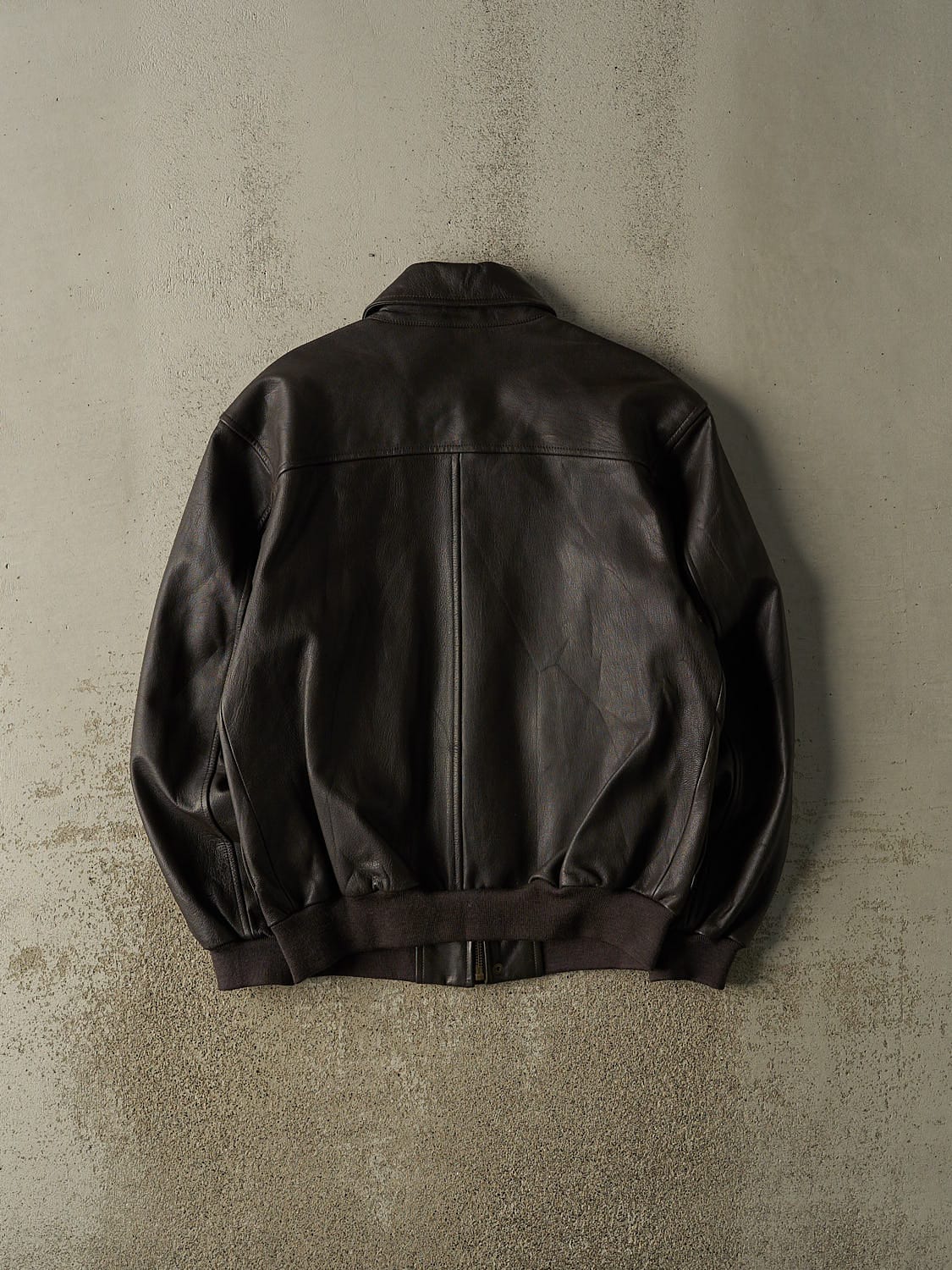 Vintage 90s Brown LL Bean Aviator Leather Jacket (M/L)