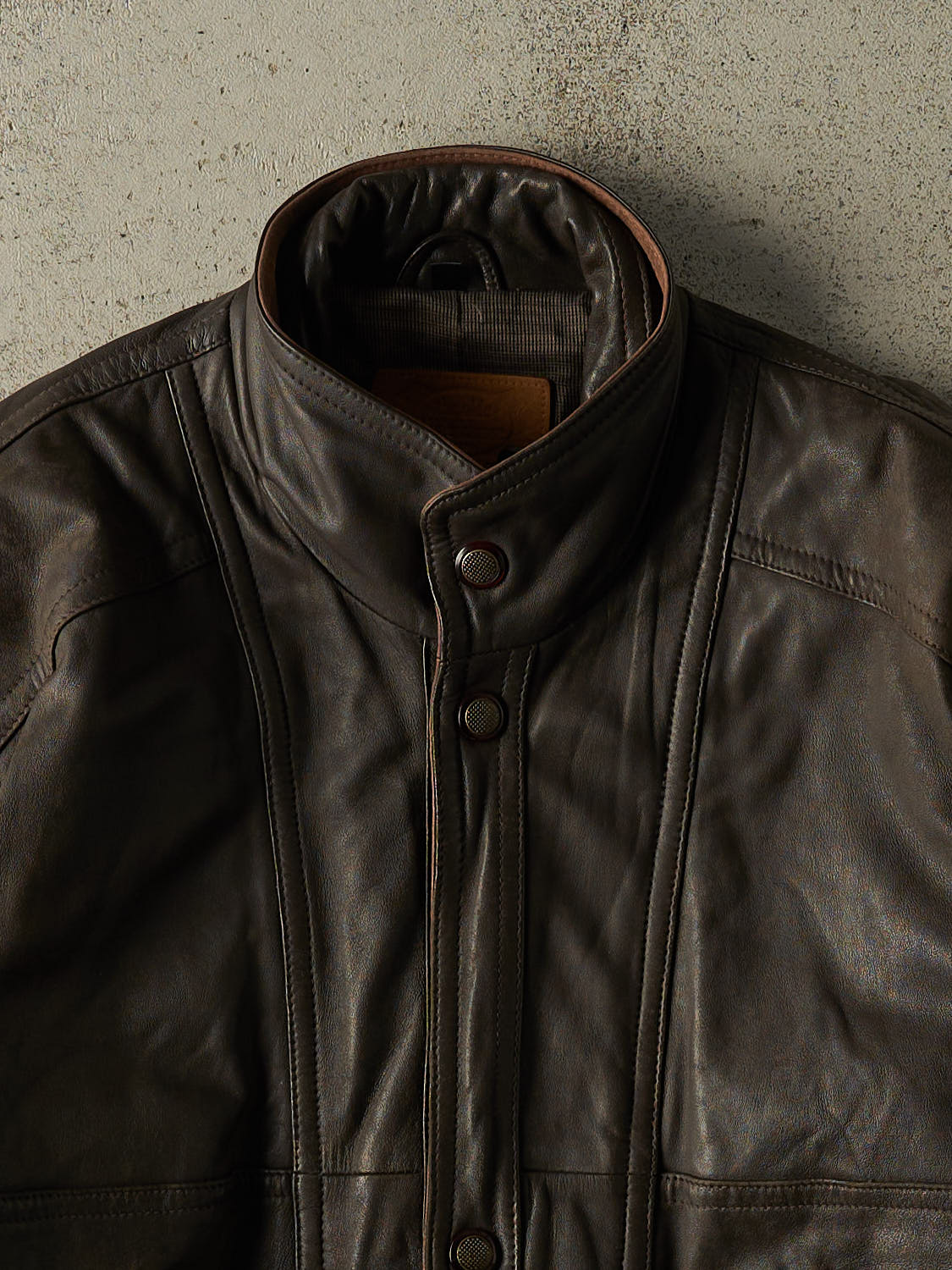 Vintage 90s Brown Leather Jacket (L/XL)