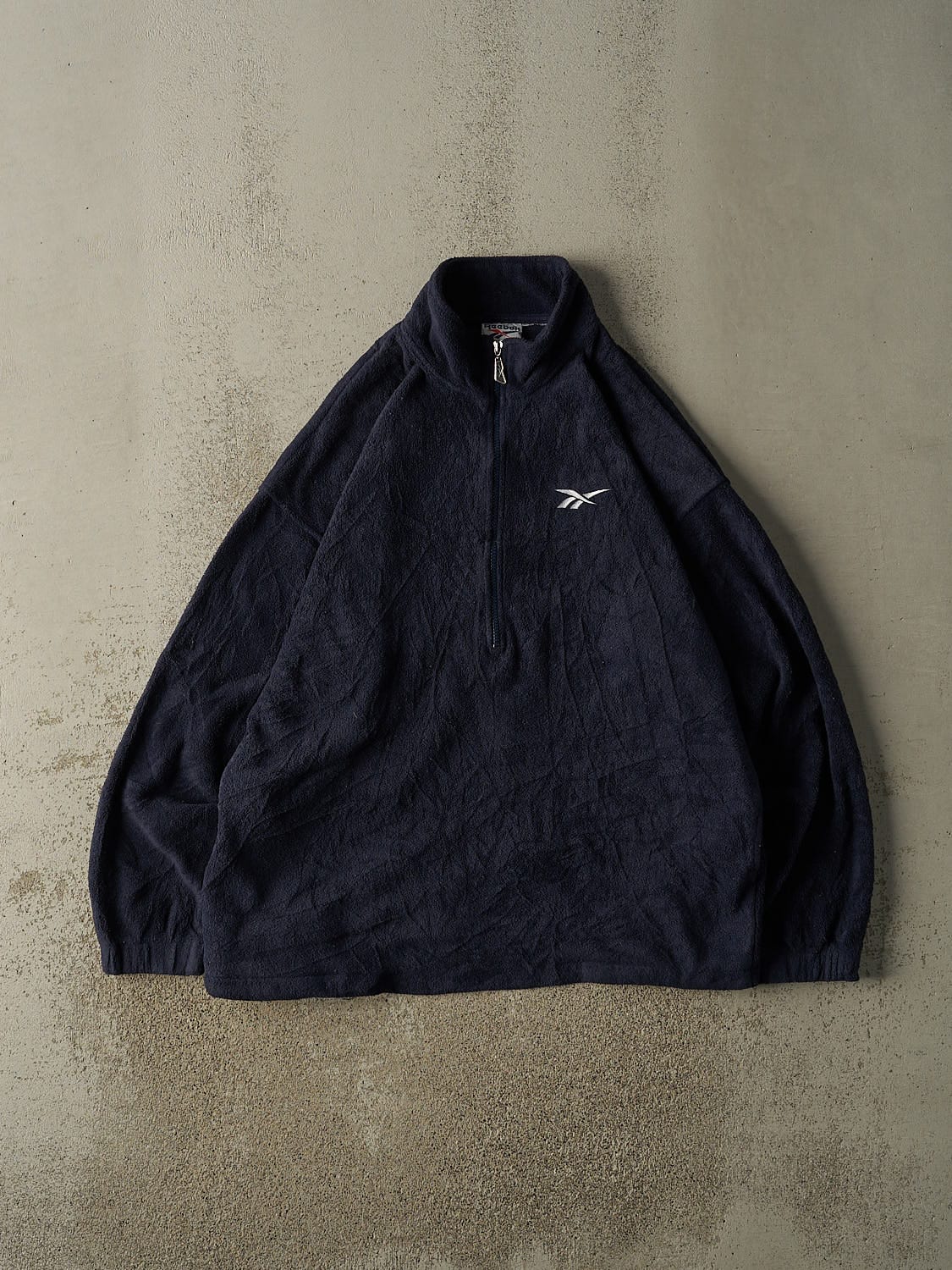 Vintage 90s Navy Blue Reebok Quarter Zip Fleece (XL/XXL)