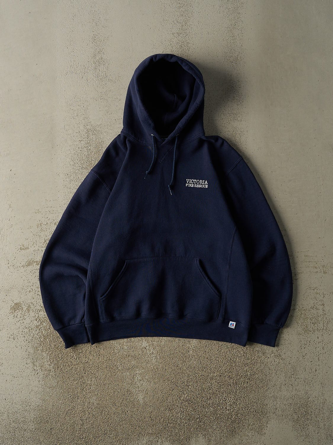 Vintage Y2K Navy Blue Russell Athletic Victoria Fire Rescue Hoodie (M/L)