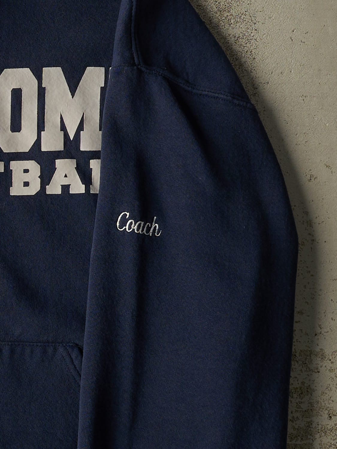 Vintage 90s Navy Blue Russell Athletic Wescomm Basketball Hoodie (S/M)