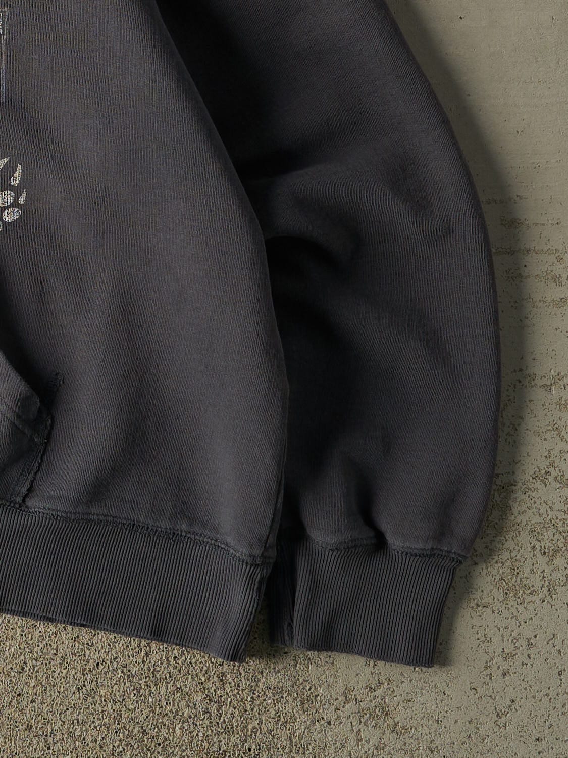 Vintage Y2K Charcoal Grey Disney Grizzly River Run Quarter Zip Hoodie (XL)